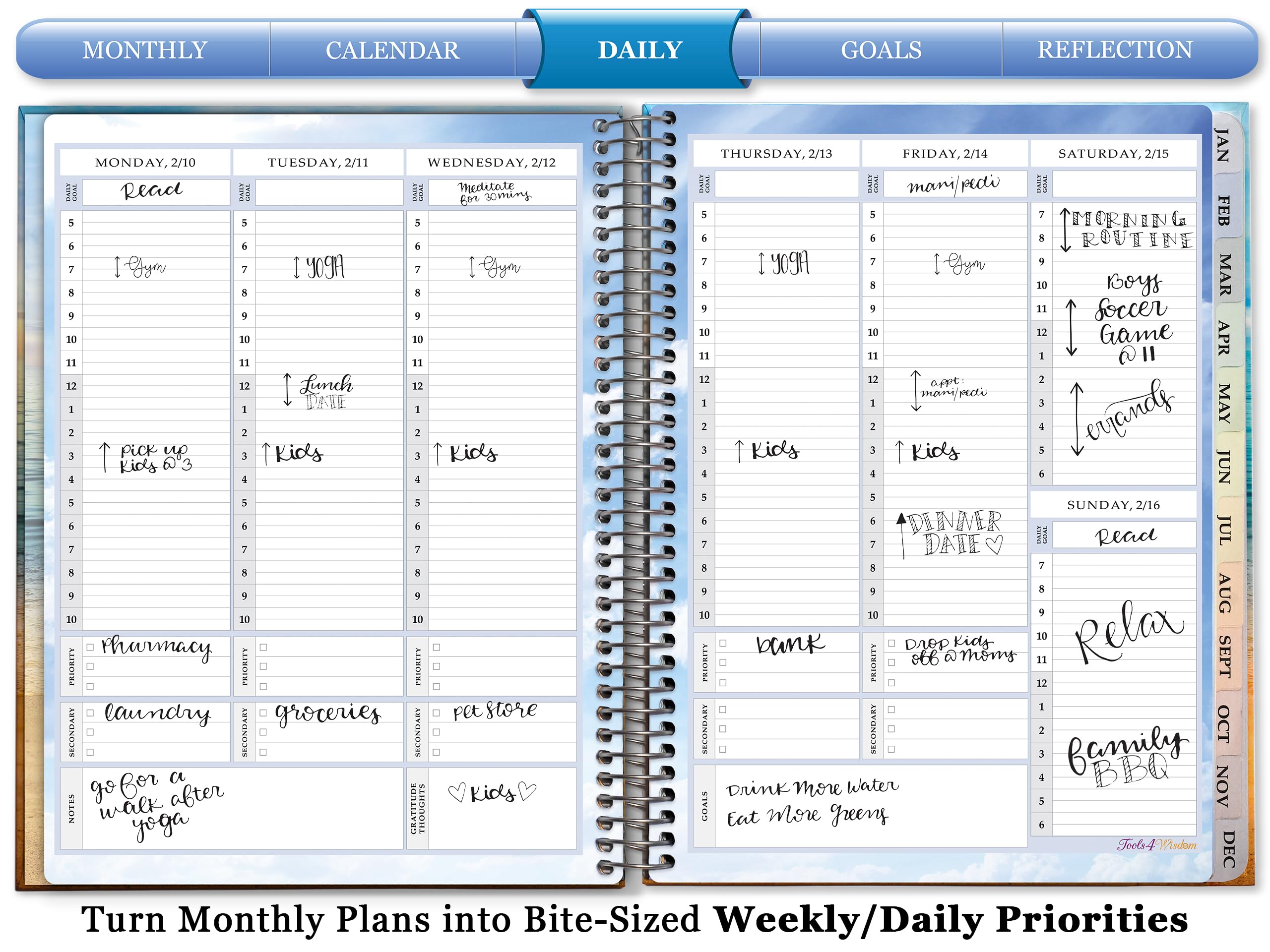 Tools4Wisdom 2025 Planner - October 2024 to December 2025 Weekly Monthly Planner - 8.5