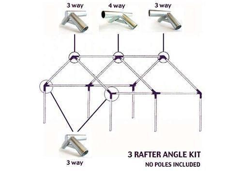 120º Wilderness Tent Angle Joint Kits & Angles - Durable Peak & Eaves Connectors for Camping, Hiking & Outdoor Adventures