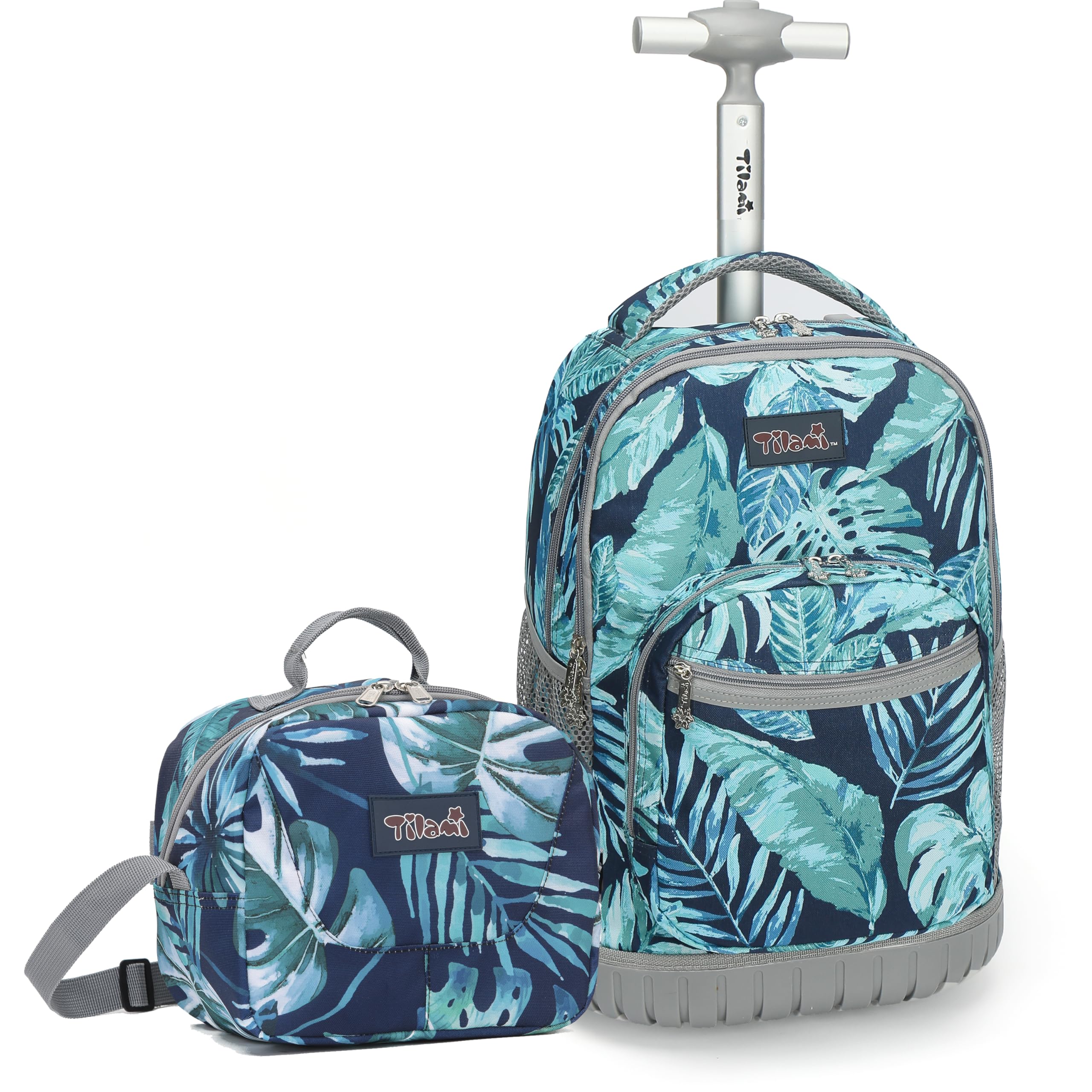 TILAMI 18 Inch Rolling Backpack for Kids - Wheeled Laptop Backpack with Handle, Durable School Backpack for Travel, College & Airplane Carry-On (Ideal for Students, Commuters & Business Trips)