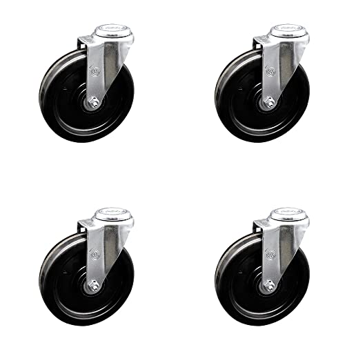 4 Swivel - No Brakes - Black