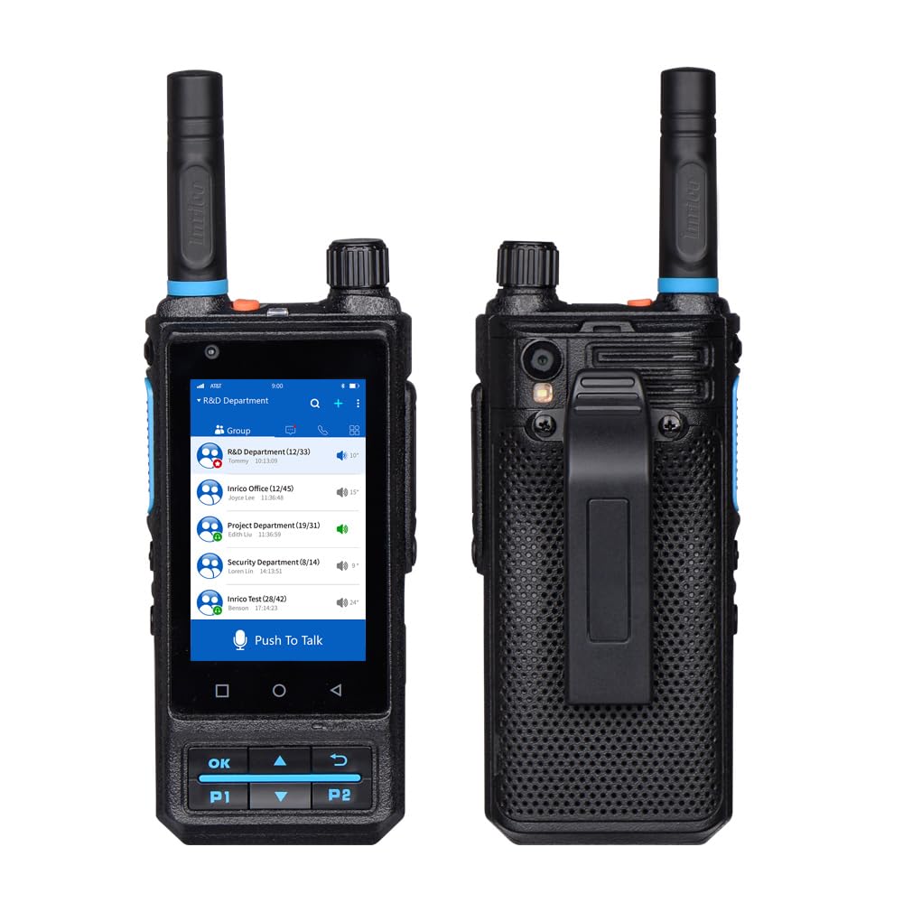 Inrico S200 4G LTE Android Two-Way Radio with GPS, Zello & PTT Support - Global Unlocked Touchscreen Walkie Talkie for Construction, Security & Outdoor Adventures