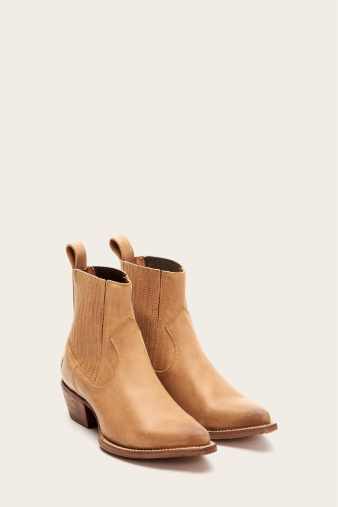 Frye Women's 70573 Leather Boots in Brown - Comfortable & Stylish Ankle Boots for Everyday Wear, Work & Casual Outfits