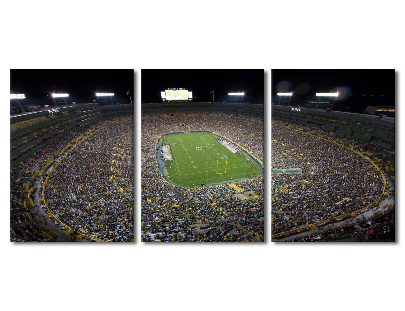 TFIAVSIN Large Canvas Wall Art - Lambeau Field American Football Stadium Print, Wisconsin Sports Decor for Home, Office & Man Cave - Perfect Gift for Men & Boys - 48x24 Inches (WxH) - Ideal for Bedroom, Living Room & Game Room Decor