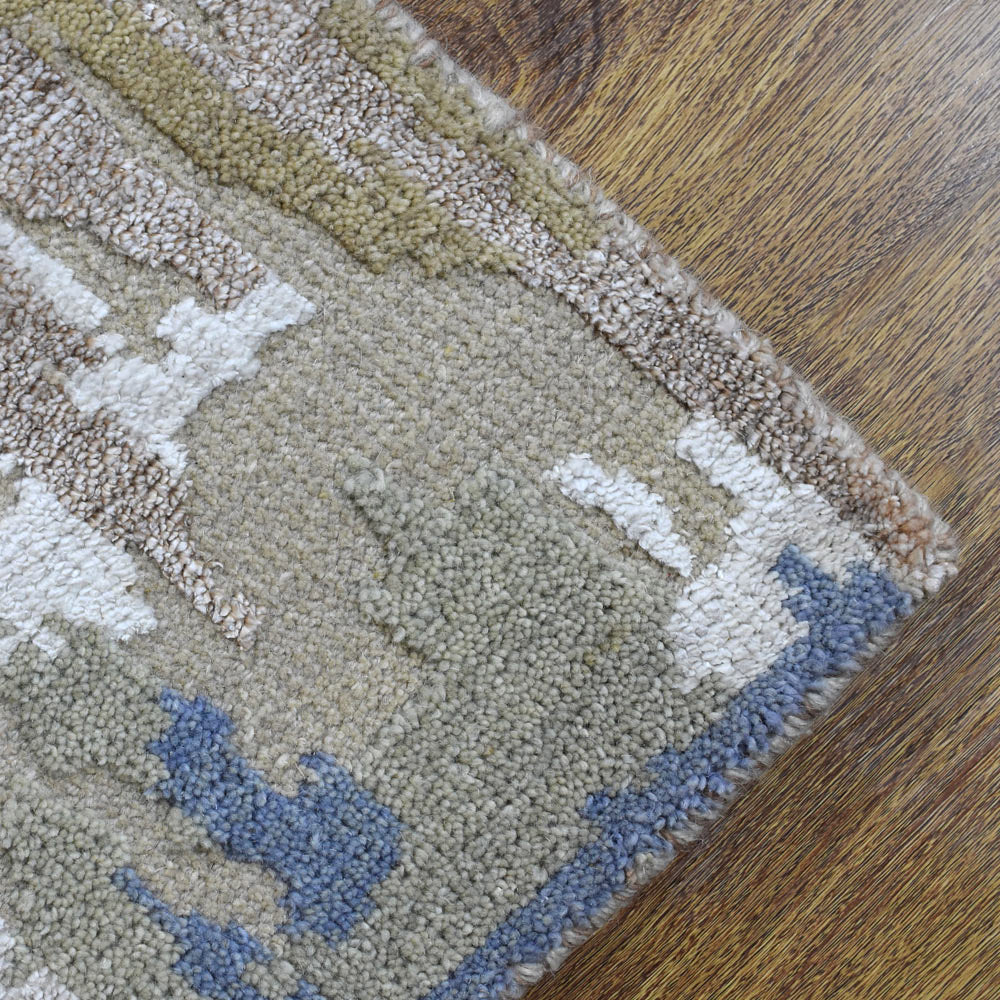 Handmade Ecliptic Hand Knotted Rug - Bohemian Style Wool Area Rug for Living Room, Bedroom & Home Decor - Perfect for Boho Chic, Farmhouse & Modern Interior Design