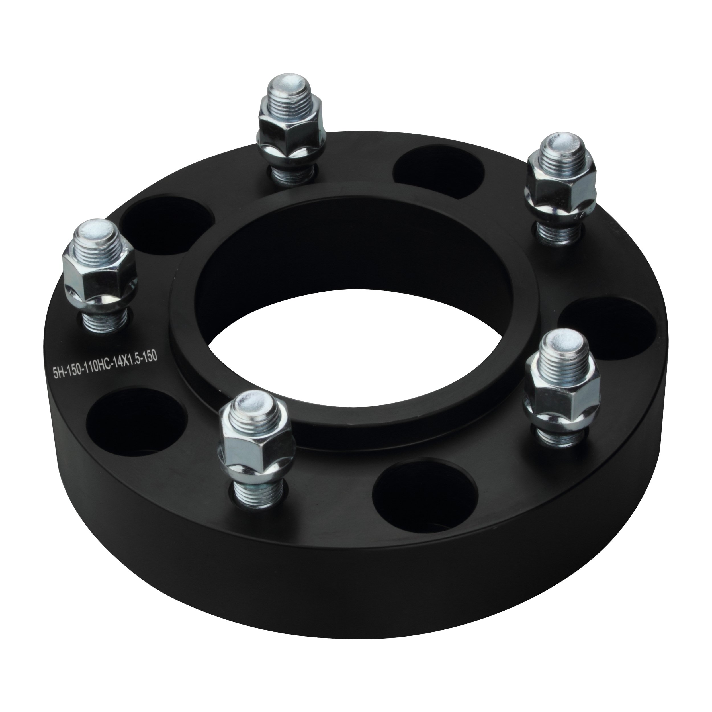 DCVAMOUS 4PC Black 5x150 Hubcentric Wheel Spacers 1.25 Inch (32mm) - 14x1.5 Studs - Compatible with Toyota Tundra 2007-2021, Land Cruiser 1998-2021, Sequoia 2008-2022, LX 570 2008-2021 - Perfect for Off-Roading, Lifted Trucks & Custom Wheel Fitment