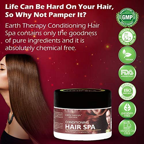 EARTH THERAPY Deep Conditioning Hair Treatment - 50g | Natural Hair Repair for Dry, Damaged & Color-Treated Hair | Salon-Quality At-Home Hair Mask for Shine & Softness