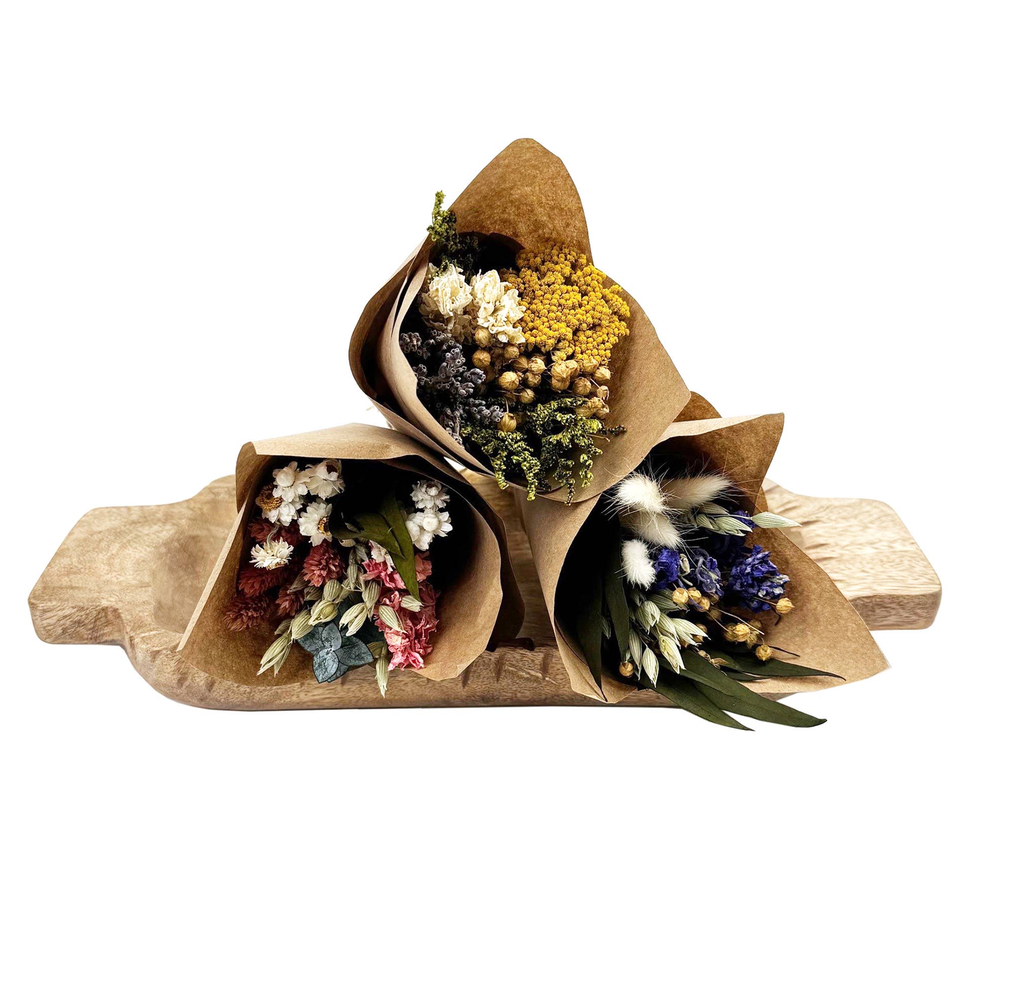 Andaluca Mini Pink Larkspur & Baby Eucalyptus Bouquet - Small Floral Arrangement for Weddings, Home Decor & Gifts