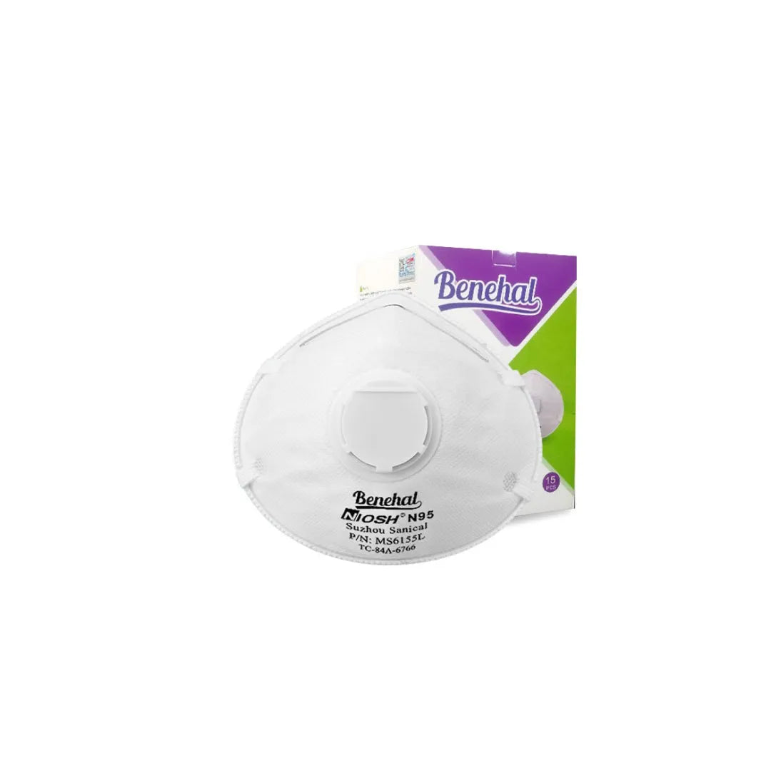 3M Particulate Respirator MS6155L - 15 Pack - NIOSH Certified for Dust, Mold & Pollen Protection - Ideal for Construction, Woodworking & DIY Projects