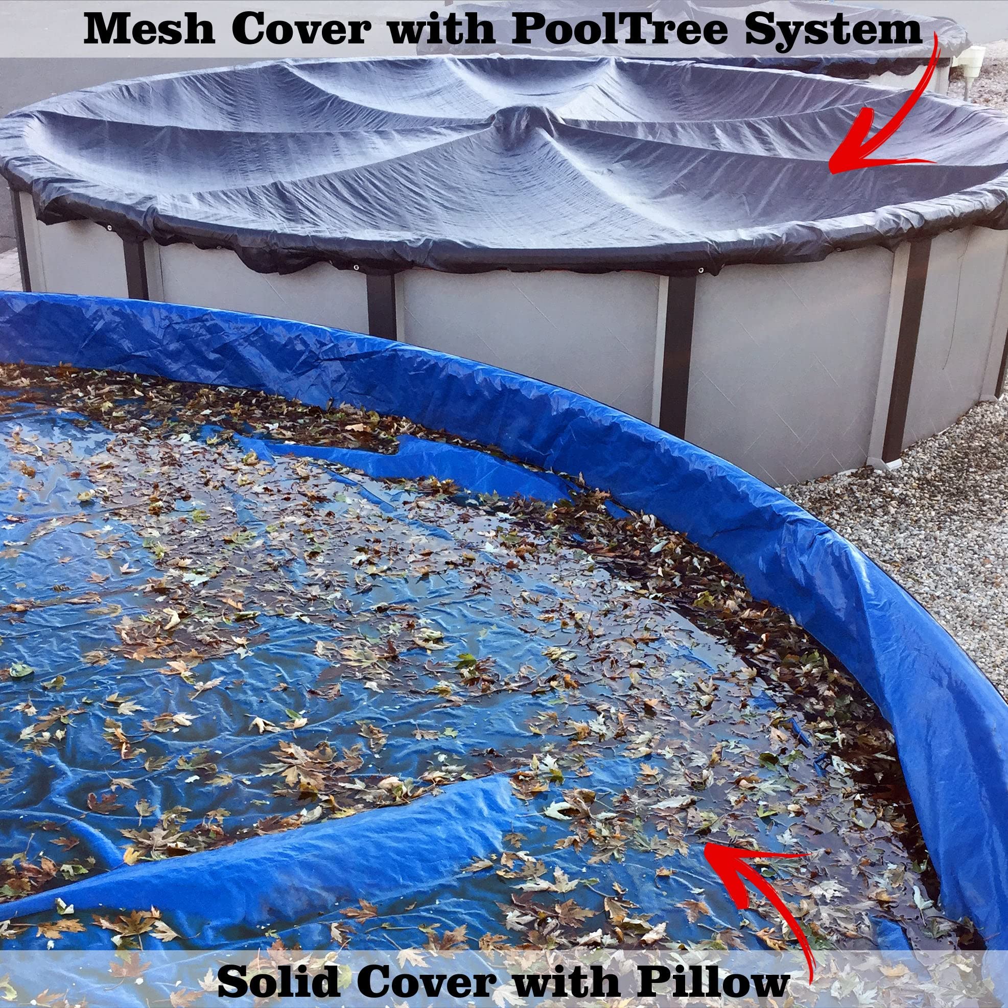 PoolTree System - Above Ground Pool Winter Cover Support for 18' Round Pools | Heavy Duty Pool Cover Support Pole | Prevents Snow Accumulation & Extends Pool Cover Life | Perfect for Winter Pool Protection in Cold Climates
