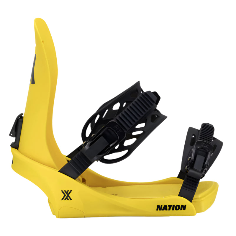Fix Nation 2025 Snowboard Bindings - High-Performance Adjustable Snowboard Bindings for All-Mountain & Freestyle Riding | Perfect for Men & Women Snowboarders