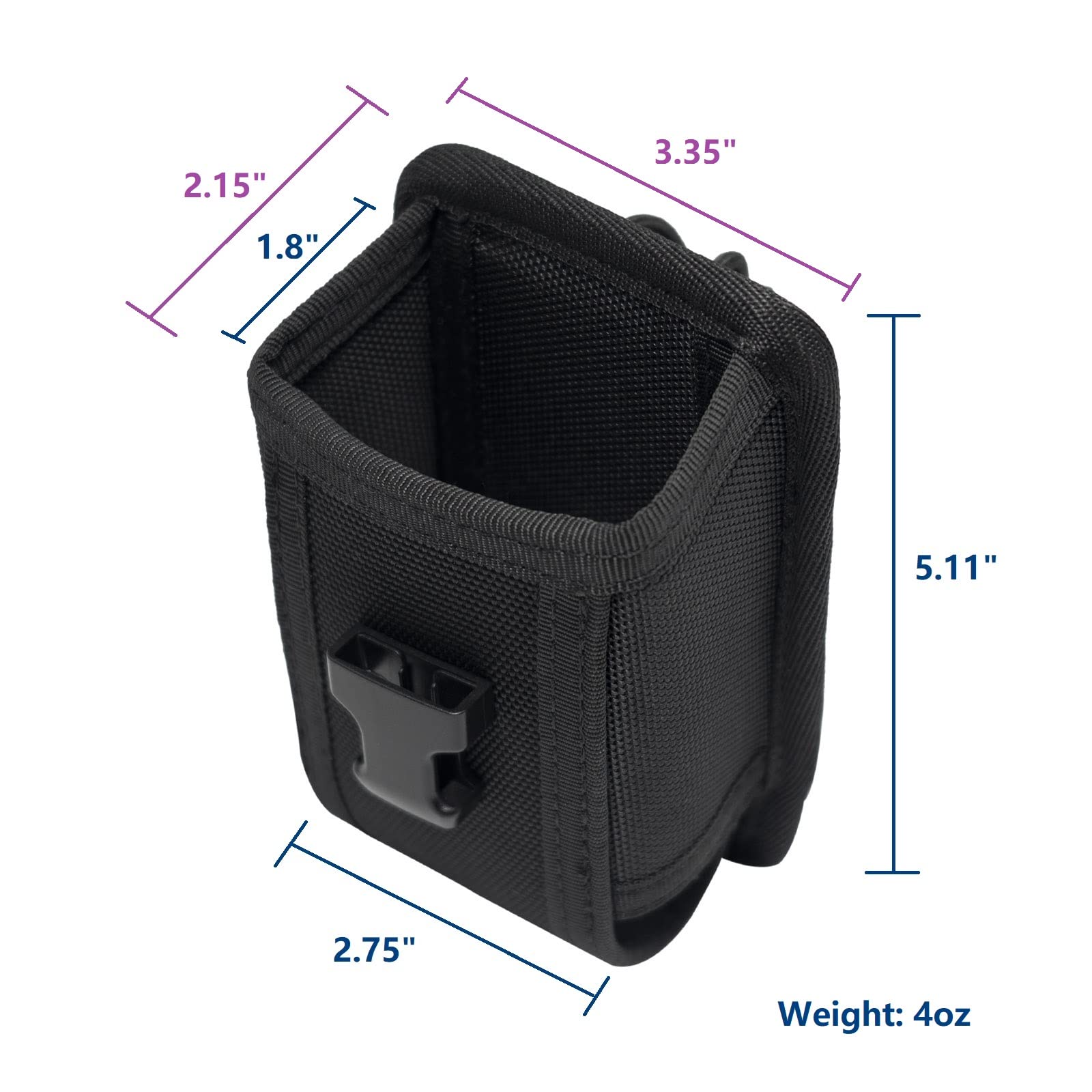 Dotacty Universal MOLLE Tactical Radio Pouch - Heavy Duty Nylon Walkie Talkie Holder for Police, Security & Firefighters - Compatible with Two-Way Radios & Duty Belts - Ideal for Outdoor, Rescue & Emergency Scenarios