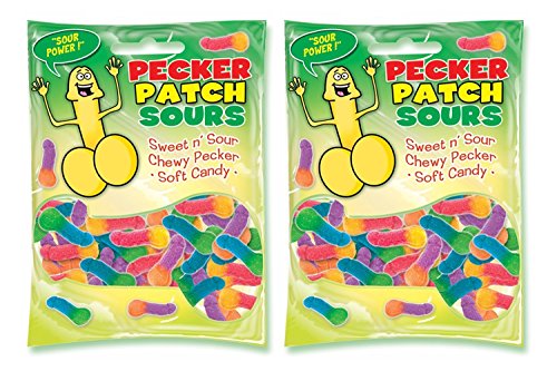 Bachelorette Party Favors - Pecker Patch Sour Gummy Candy (2 Pack) | Fun Adult Bachelorette Party Supplies & Bachelorette Gifts | Perfect for Girls Night Out, Bridal Showers & Bachelorette Party Decorations