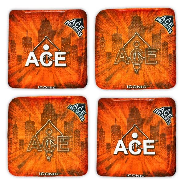 ACE Pro Cornhole Bags Set of 4 - Dual Sided All-Weather Slick Stick Bags with PRO Kit | Includes Optional Break-In Service & Carrying Case | Perfect for Backyard Games, Tailgating, and Outdoor Parties