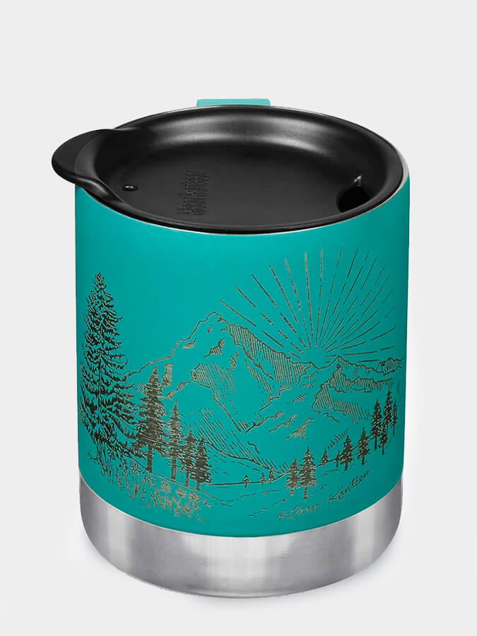 Klean Kanteen 12oz (355ml) Insulated Stainless Steel Travel Mug - Leak Proof Camping Coffee Tumbler for Hot & Cold Beverages - Perfect for Hiking, Camping, Office and Outdoor Adventures