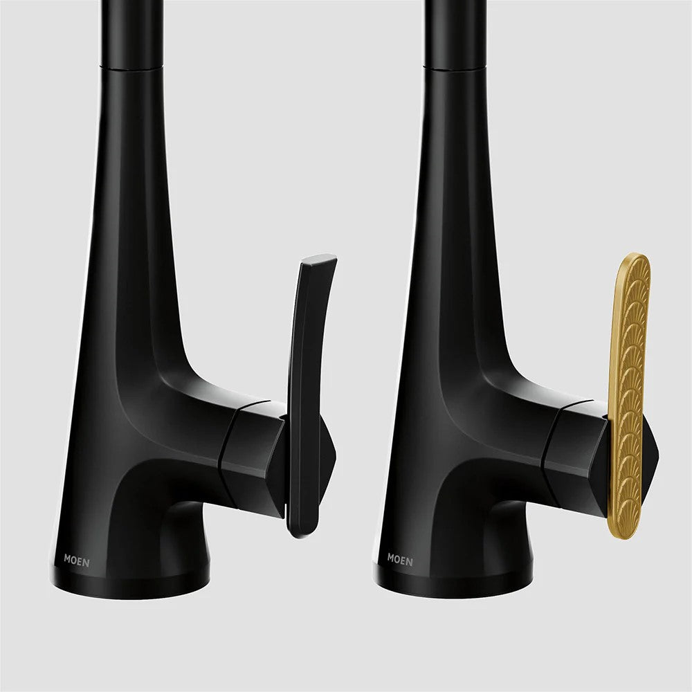 MOEN Matte Black High Arc Pull Down Kitchen Faucet with Magnetic Docking - Modern Design for Easy Cleaning & Cooking | Perfect for Home, Restaurant & Commercial Use