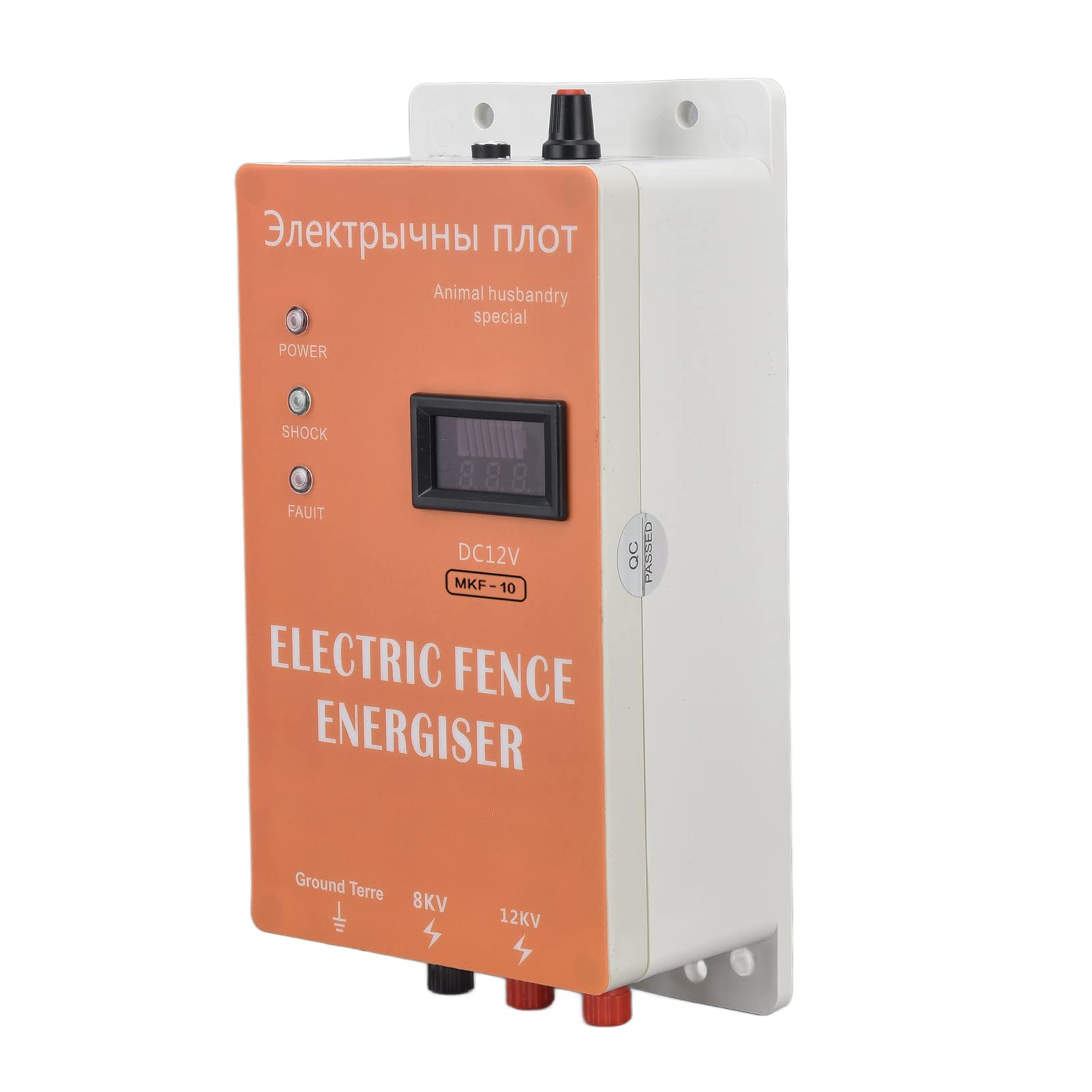 Aqur2020 10KM Electric Fence Controller - High Voltage Pulse Fence Energizer for Livestock & Pets - Durable Animal Fence Charger for Farms, Ranches & Backyards (Perfect for Cattle, Horses, Sheep & Dog Containment)