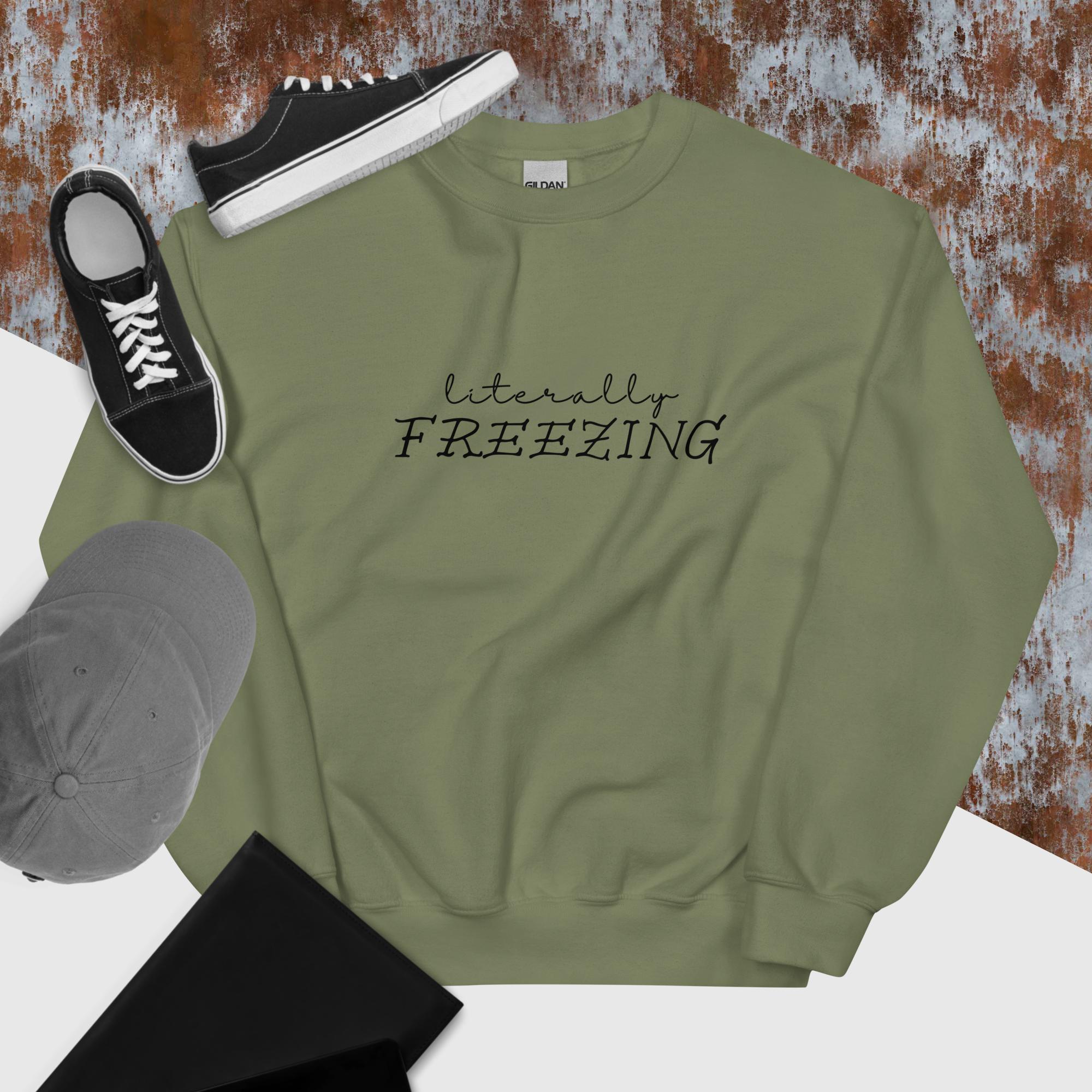 Unisex Freezing Sweatshirt - Cozy Winter Pullover for Men & Women | Perfect for Cold Weather, Outdoor Activities & Casual Wear