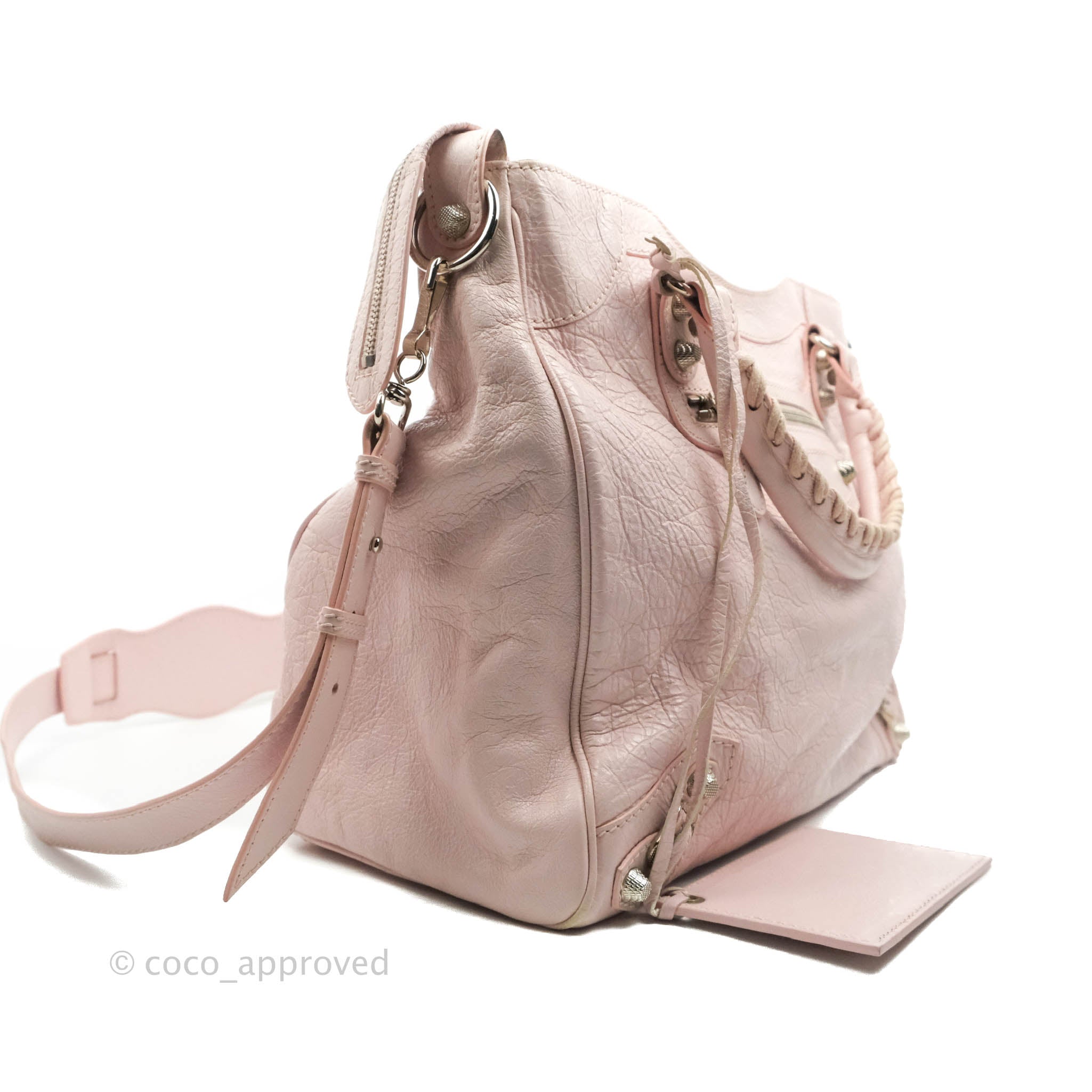 Balenciaga Velo Bag in Pale Pink with Silver Hardware - Luxury Crossbody Bag for Women, Perfect for Everyday Use and Special Occasions