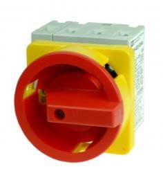 IP65 Rated Yellow/Red 3 Pole Selector Switch - 12A, PR12, Panel Mount, ON/OFF Control for Industrial Equipment & Electrical Panels