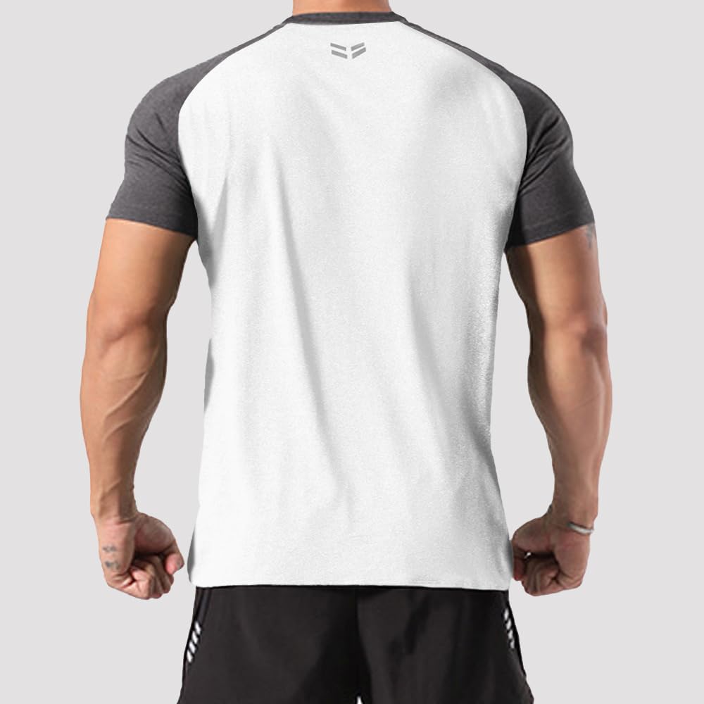 GYMAPE Men's Quick-Dry Breathable Workout T-Shirt for Gym, Running & Fitness - Lightweight Muscle Tee for Active Lifestyle
