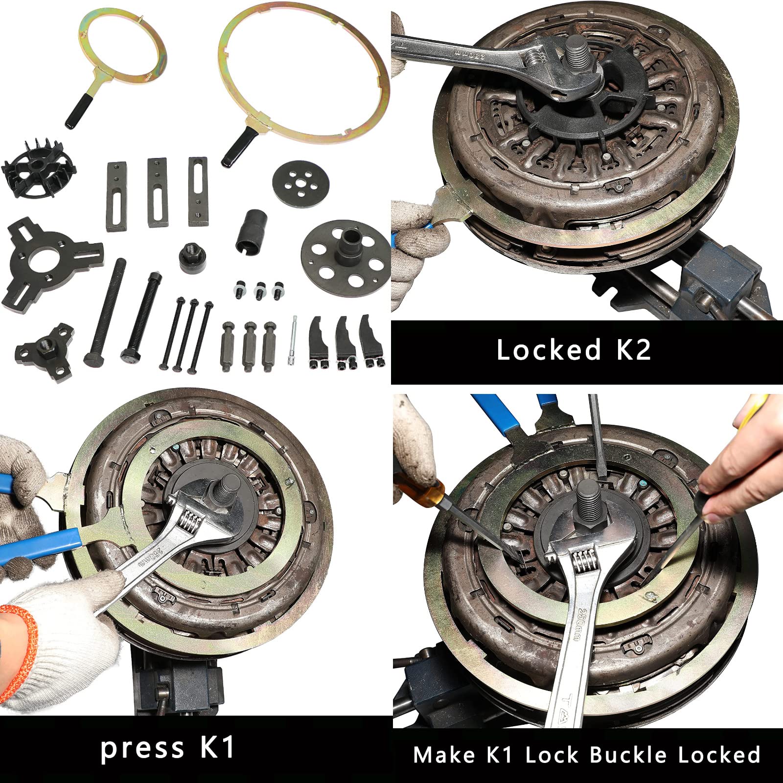 DSG Dual Clutch Transmission Removal & Installation Tool Kit - Compatible with Ford DPS6 Transmission - Professional Clutch Reinstall & Reset Tool - Perfect for Transmission Repair Shops & DIY Mechanics