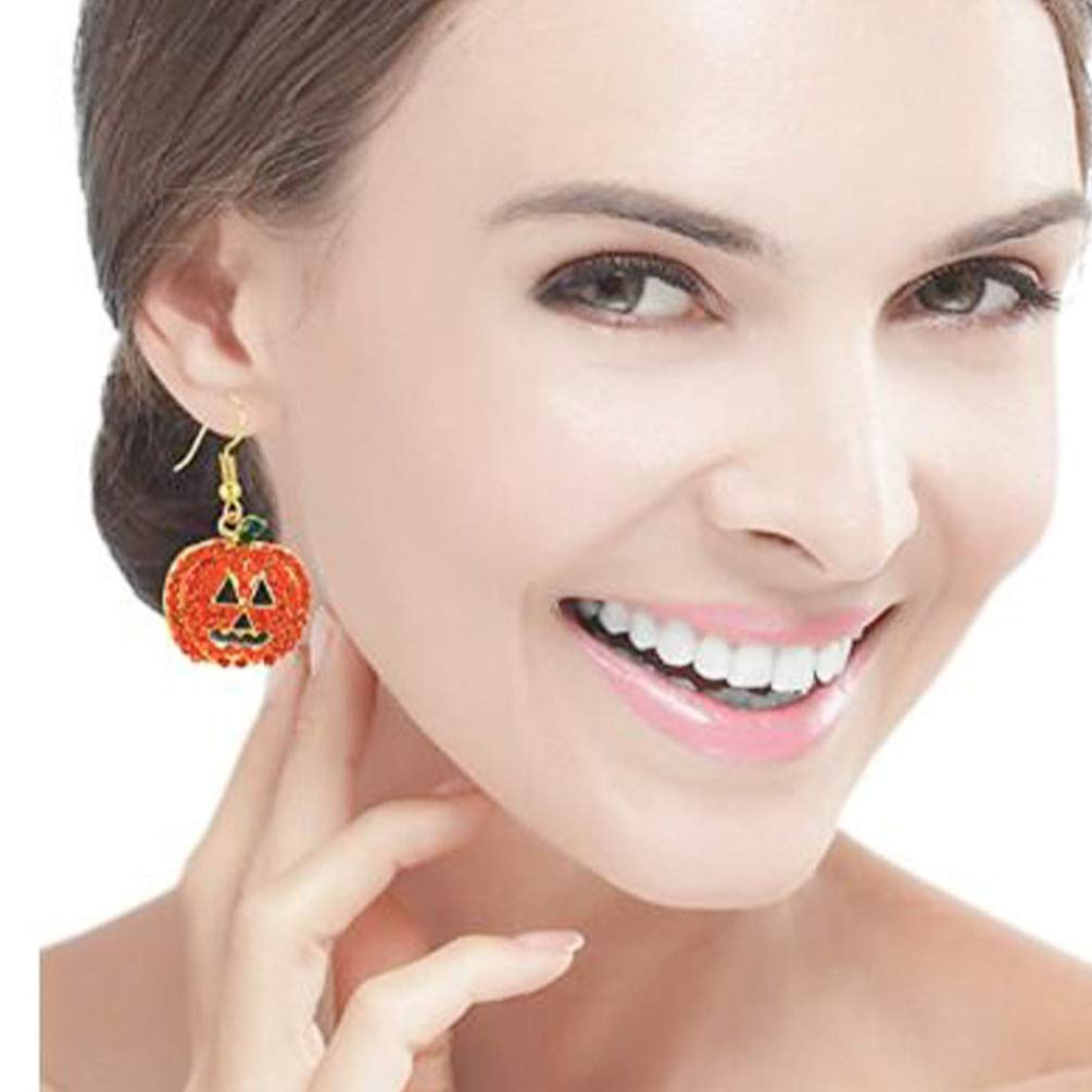 Pumpkin Earrings for Women - Funny Halloween Hook Earrings, Alloy Festival Dangle Ear Jewelry | Perfect for Halloween Parties, Costume Accessories & Fall Fashion