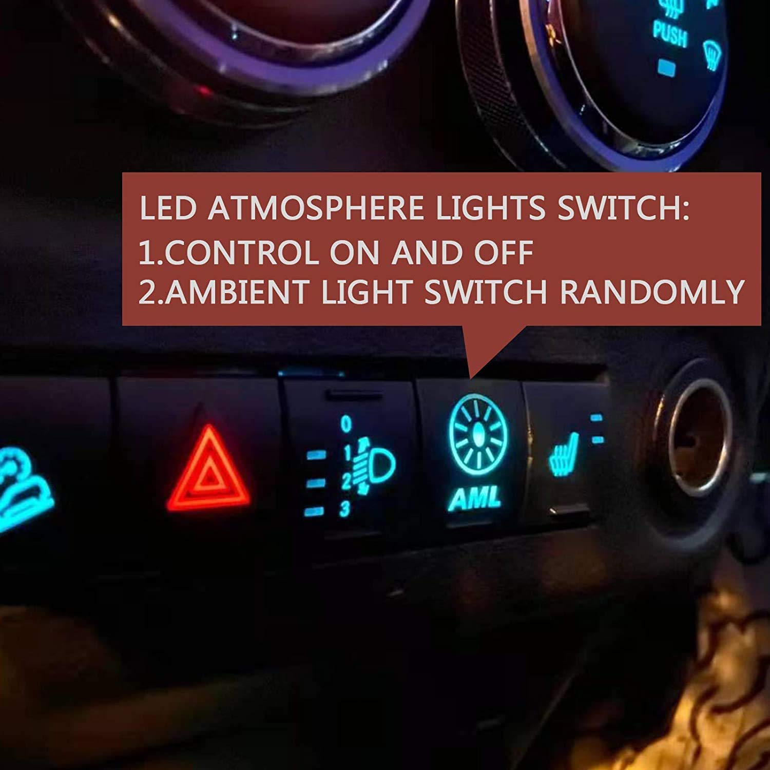 32-Color LED Air Vent Ambient Lights for 2011-2017 Jeep Wrangler JK/JKU - Customizable Atmosphere Lighting with Turbine Outlet Design - Perfect for Interior Styling & Night Driving (4-Piece Set)