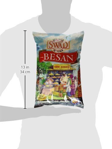 Swad Besan Gram Chickpea Flour 4lb - Gluten-Free Indian Cooking Flour for Pakoras, Halwa & More | Authentic Indian Groceries