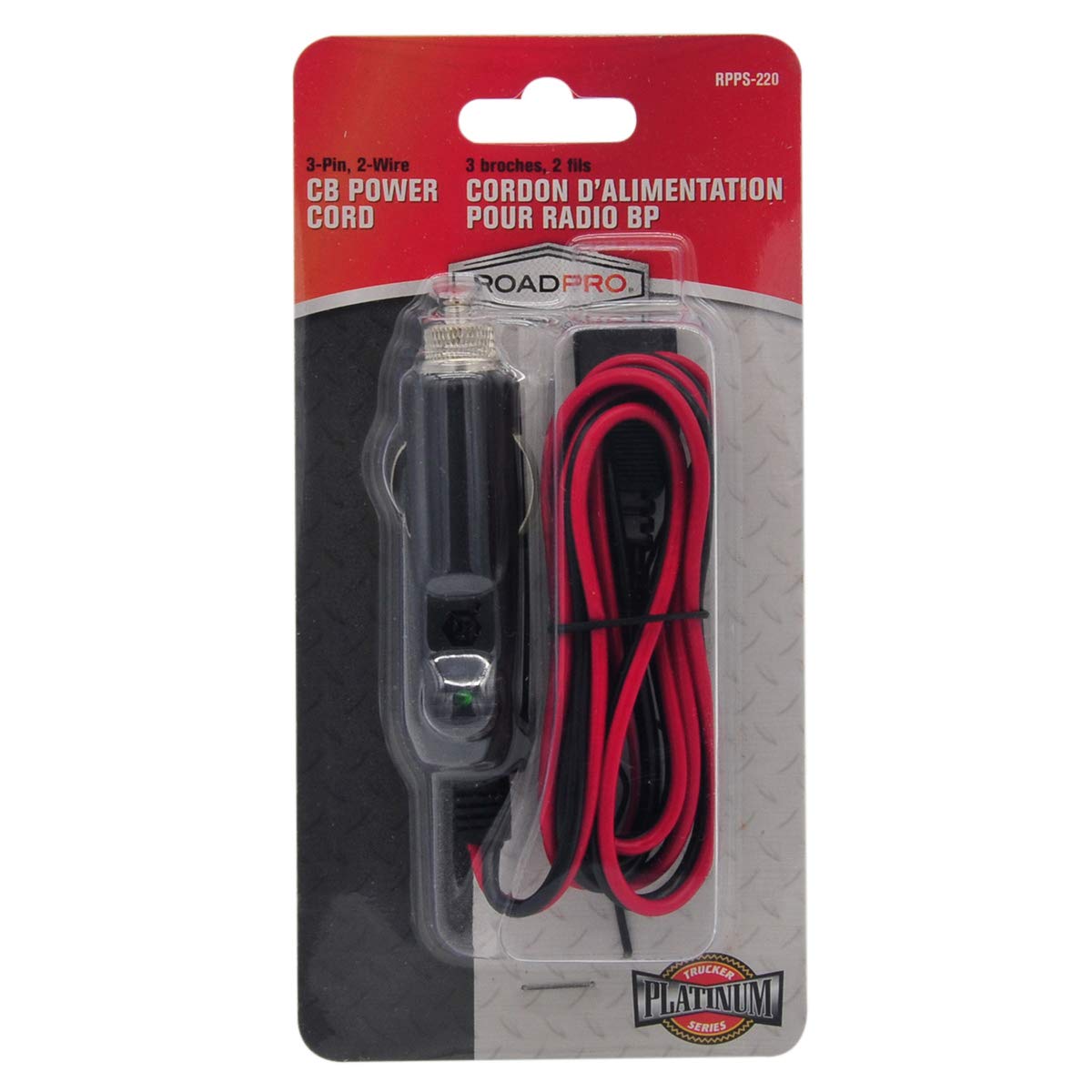 Uniden PC68LTX 40-Channel CB Radio with RoadPro RPPS-220 Platinum Series Power Cord - Long Range Trucker Communication for Semi Trucks & Off-Road Vehicles