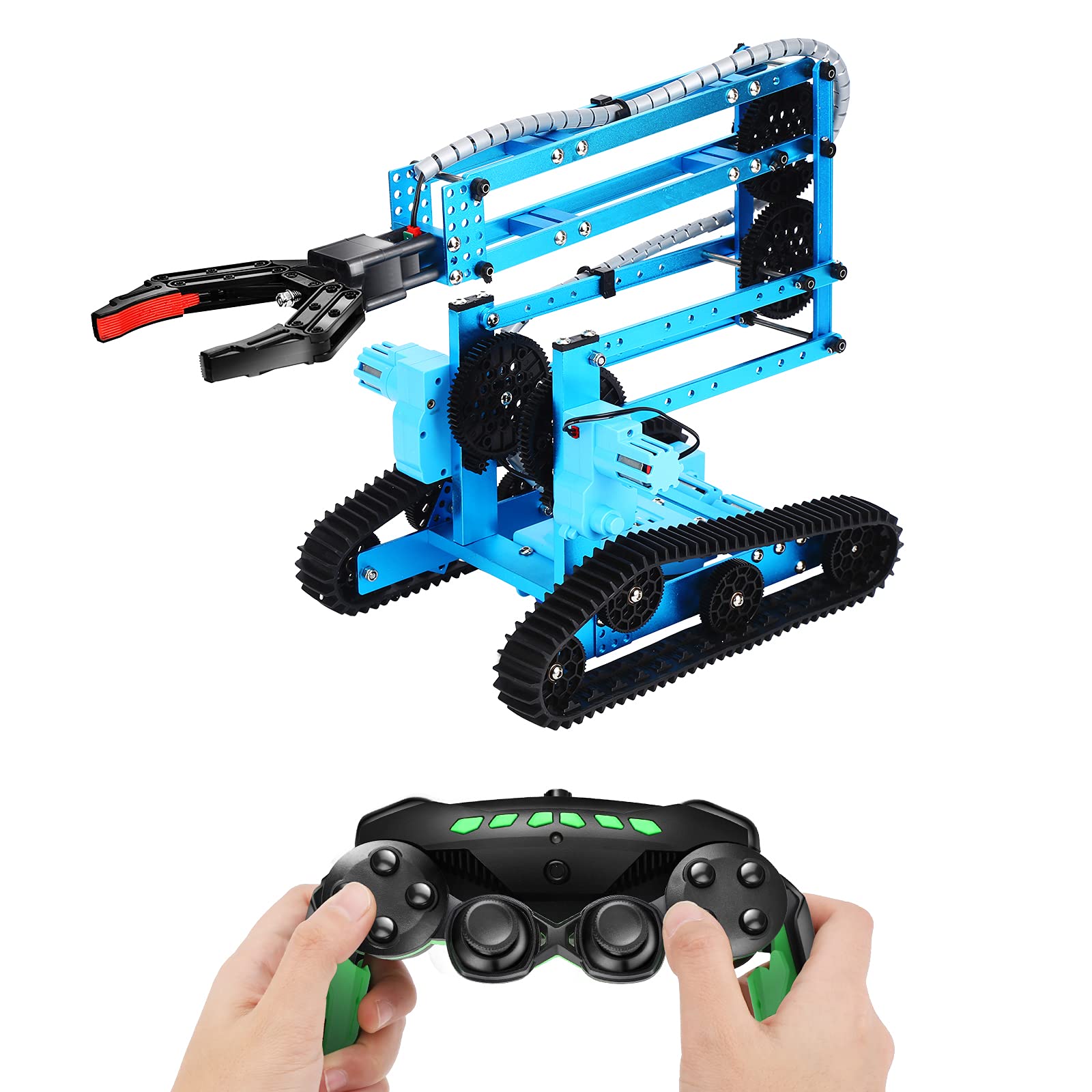 Remote Control Truck with Robotic Arm - Rechargeable RC Excavator Toy for Kids & Teens, Mechanical Engineering Gift for Boys & Girls - Fun for Indoor Play, Outdoor Adventures & STEM Learning