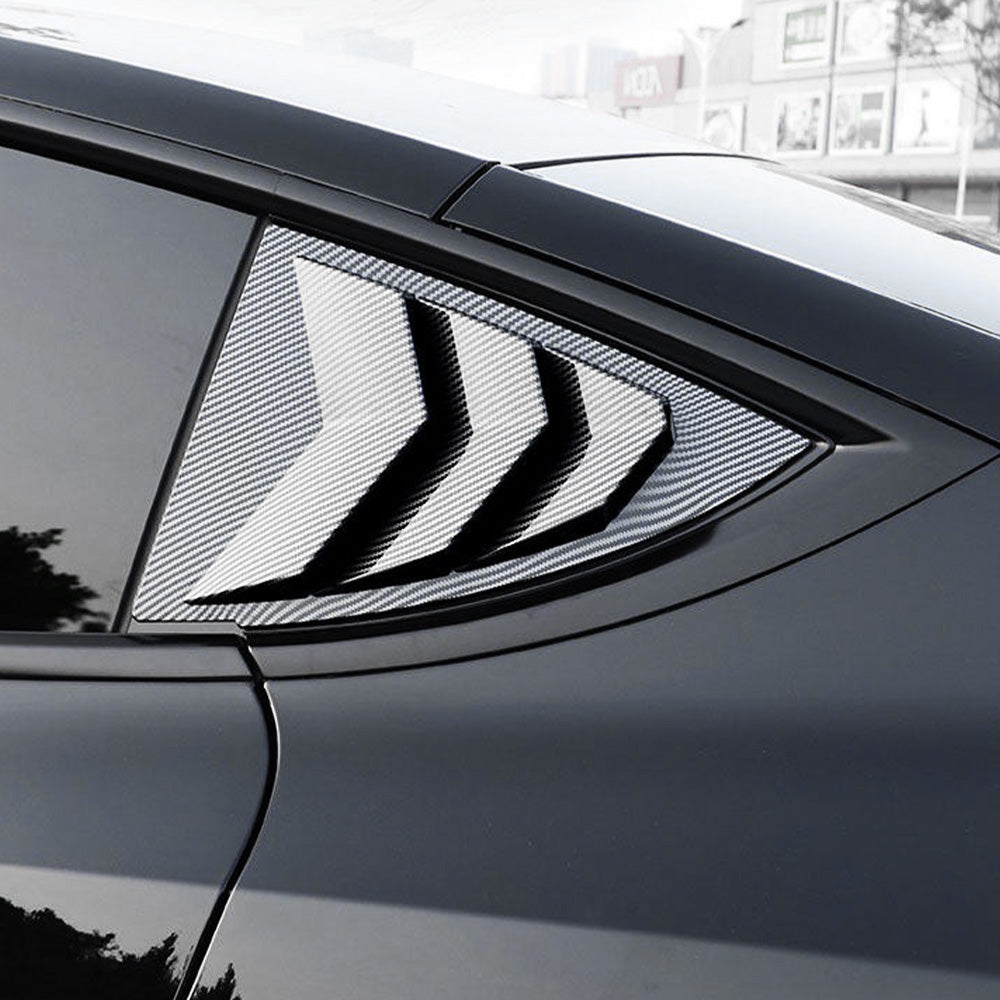 Premium Aerodynamic Rear Side Window Louvers for Tesla Model Y (2020-2025) - Custom Fit Black ABS Plastic Car Accessories - Enhance Style & Sun Protection for Road Trips & Daily Commute
