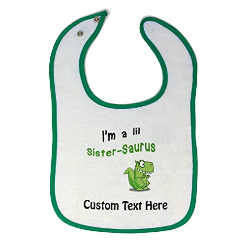 Custom Dinosaur Baby Bibs & Burp Cloths - Soft Cotton Toddler Feeding Accessories for Boys & Girls - 