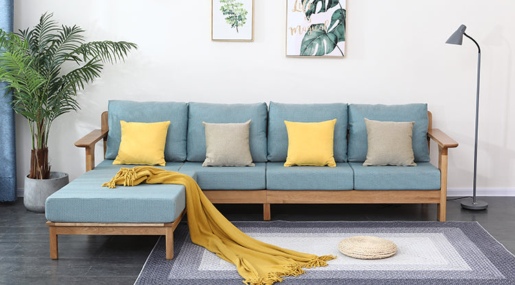 BENTLEY Nordic Modern Solid Wood Sofa - Elegant and Durable Living Room Furniture for Home Decor & Comfortable Seating