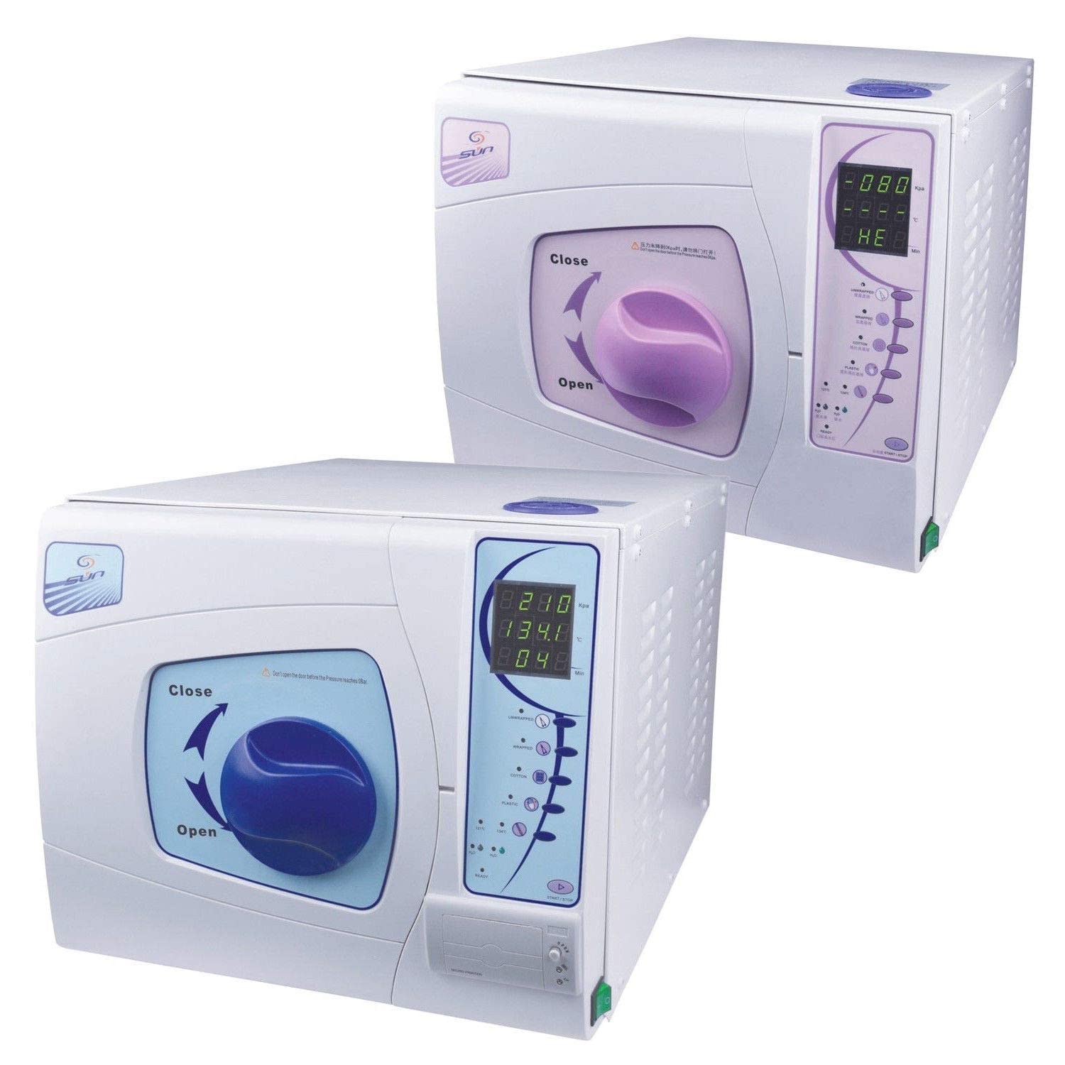 16L Class B Autoclave Vacuum Sterilizer with Printer - Sun Series Blue | Medical Equipment for Dental Clinics, Tattoo Studios & Laboratories