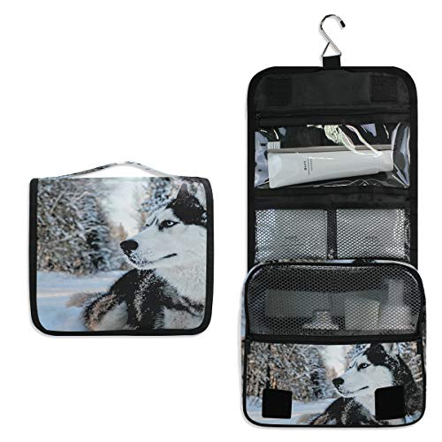 Husky Travel Toiletry Bag - Large Hanging Cosmetic Organizer for Women & Men | Perfect for Camping & Gym