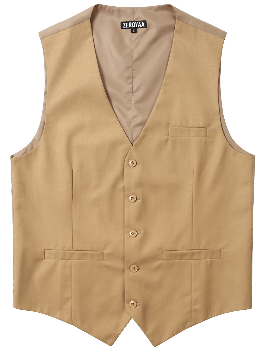 ZEROYAA Men's Slim Fit Hipster Urban Design 3-Pocket Formal Dress Vest for Suit & Tuxedo | Business Attire, Wedding, Office & Special Occasions