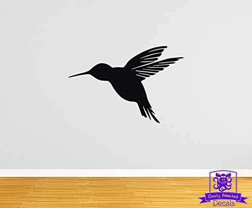 Hummingbird in Flight Wall Decal - 24 Inch Black Vinyl Sticker for Home Decor | Perfect for Living Room, Nursery, Bedroom & Office Wall Art