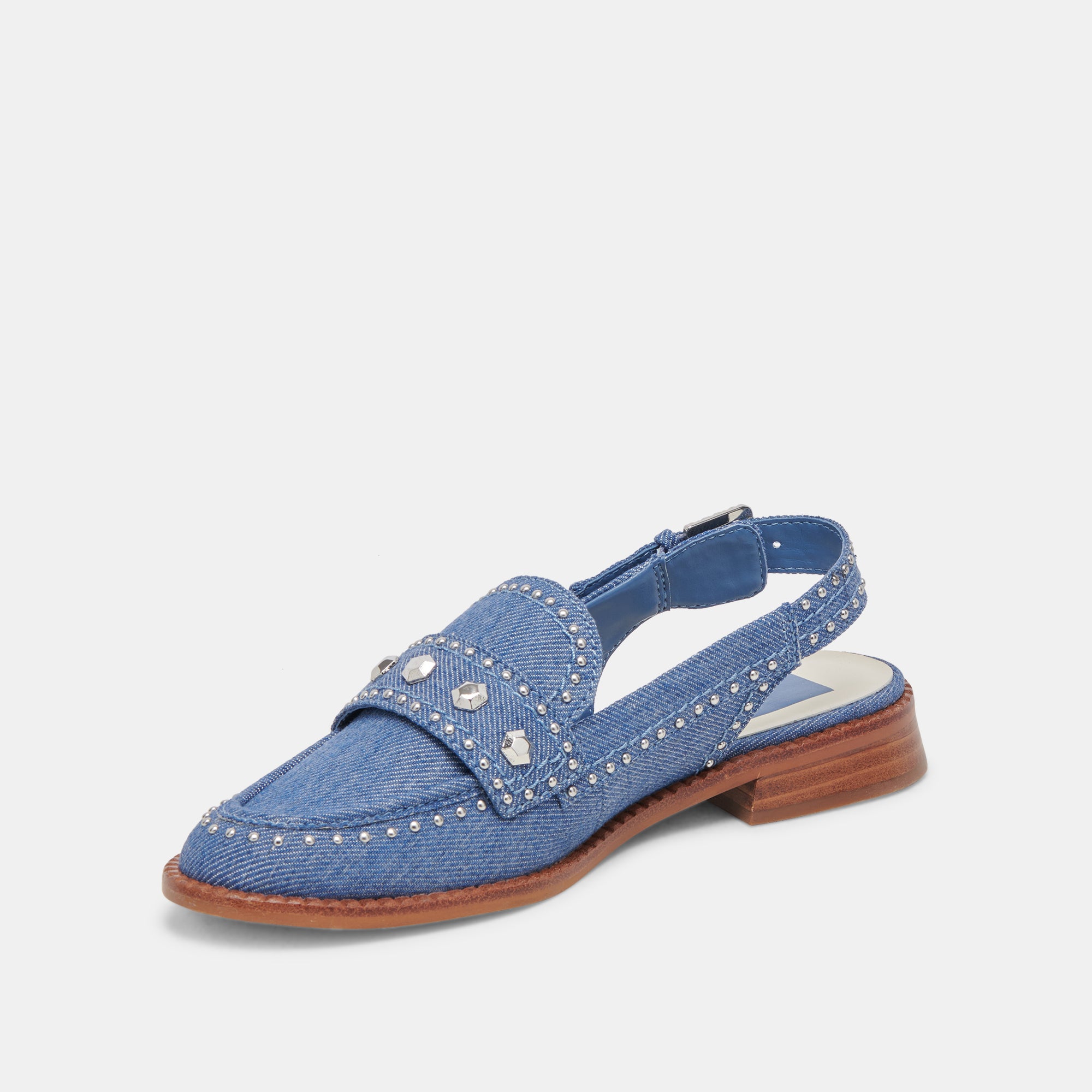 **HARDI Men's Stud Loafers - Blue Denim Casual Shoes for Business & Everyday Wear**