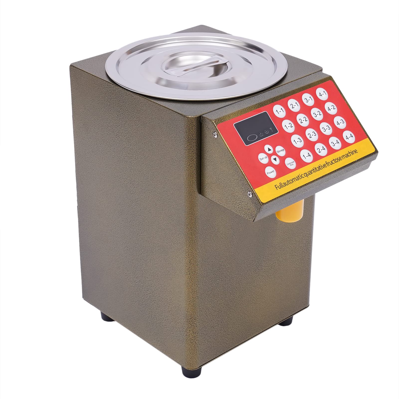Gdrasuya10 8000CC/2.11GAL Automatic Fructose Dispenser Machine - 110V Commercial Syrup & Sugar Dispenser for Bubble Tea, Coffee Shops, Ice Cream Stores, and Beverage Businesses - Perfect for Milk Tea, Smoothies, and Dessert Toppings