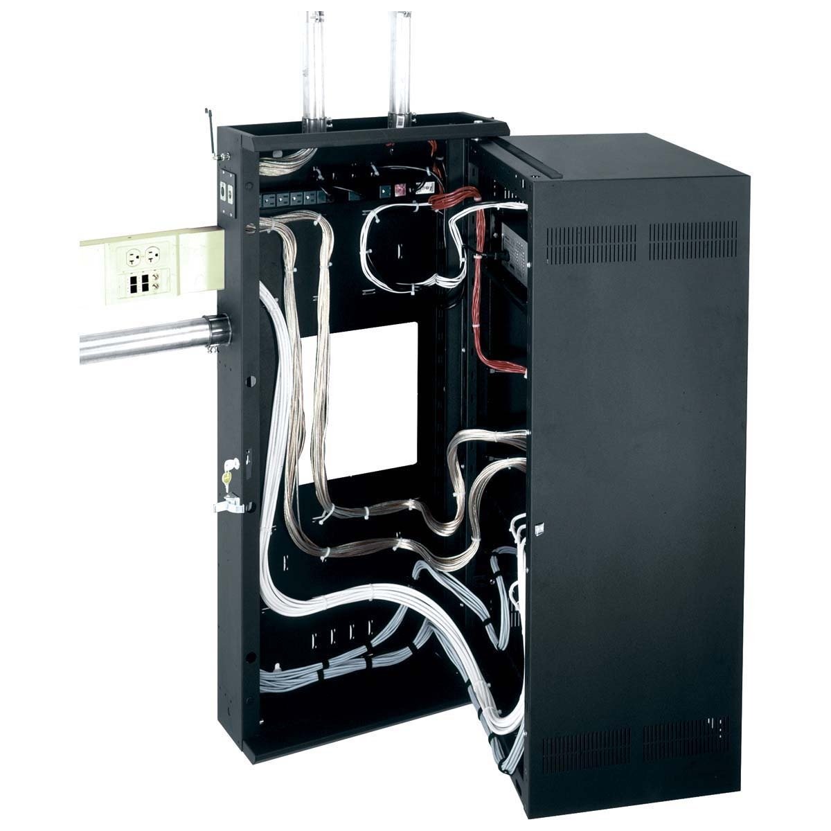 Middle Atlantic DWR Series 16U Data Wall Rack with Plexiglass Door - 20