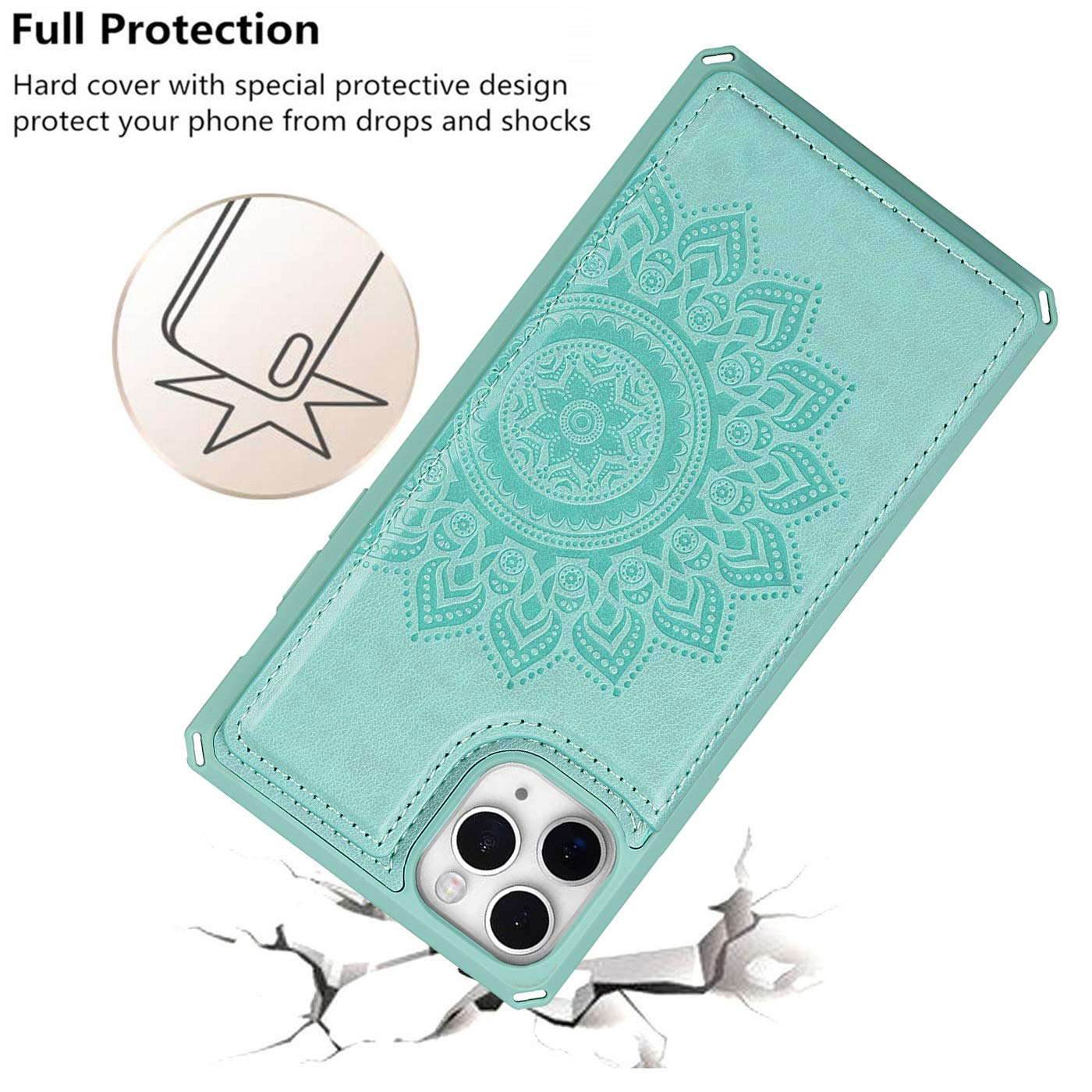Premium RFID Blocking Leather Wallet Case for iPhone 11 Pro (5.8
