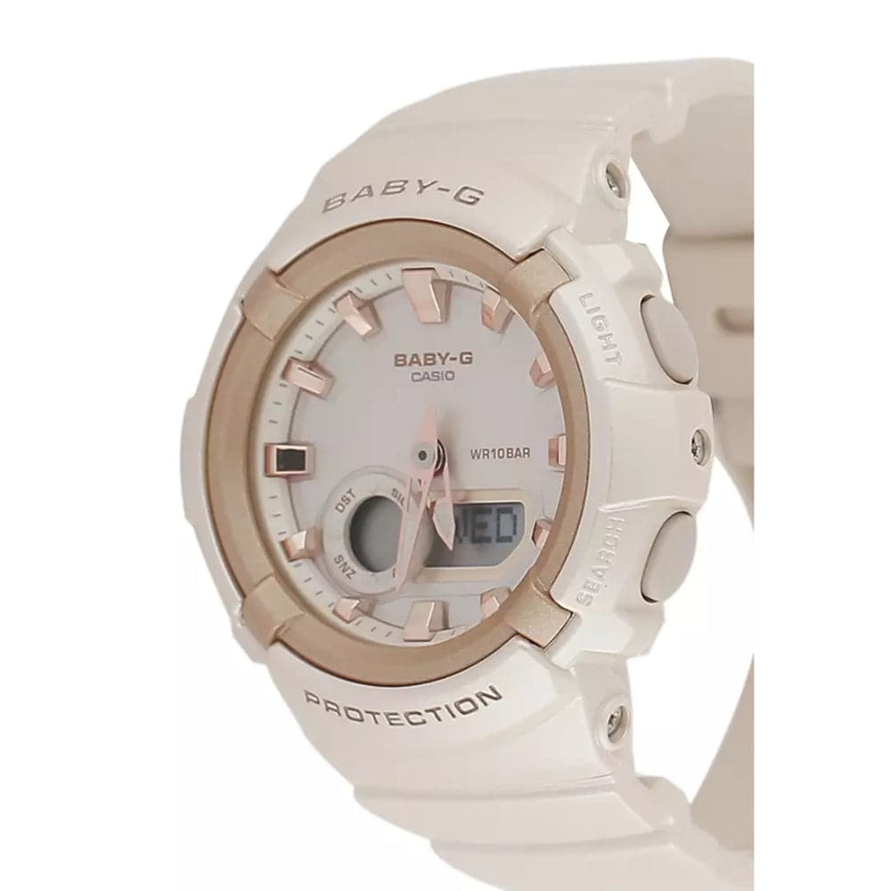 Casio Baby-G BGA-280BA-4ADR Women's Sports Watch - Beige Pink Resin Band, Shock Resistant, 200M Waterproof, LED Light | Perfect for Swimming, Running & Outdoor Activities