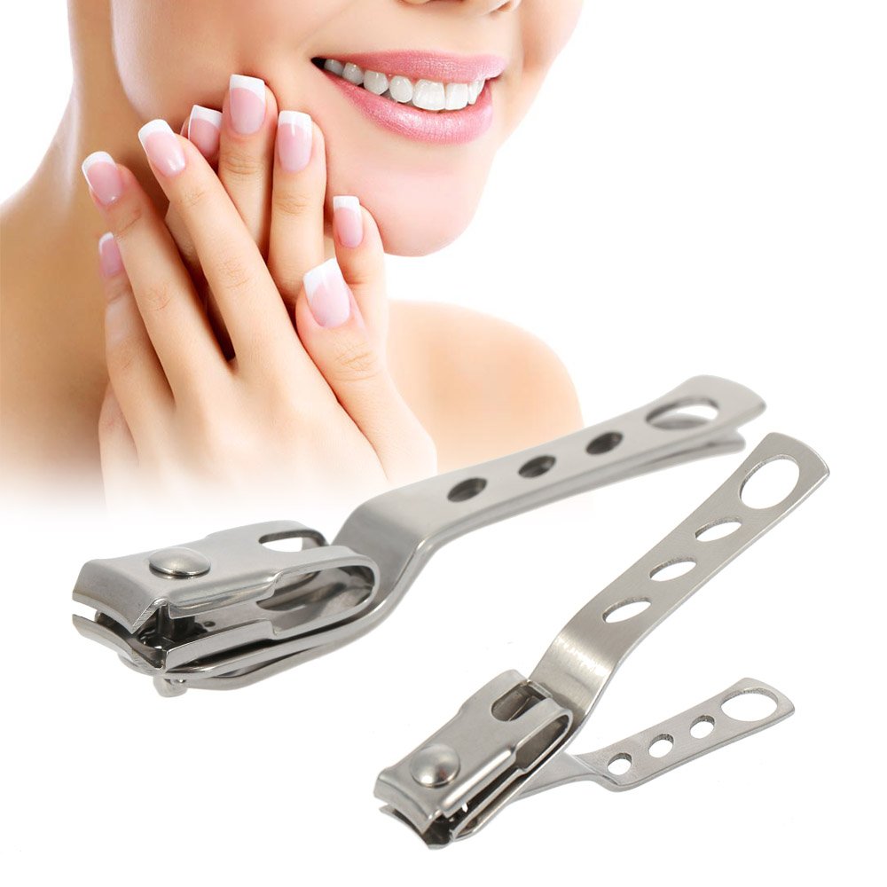 2-Piece Stainless Steel Nail Clipper Set for Fingers & Toes - Professional Manicure & Pedicure Tool for Home, Travel, and Salon Use