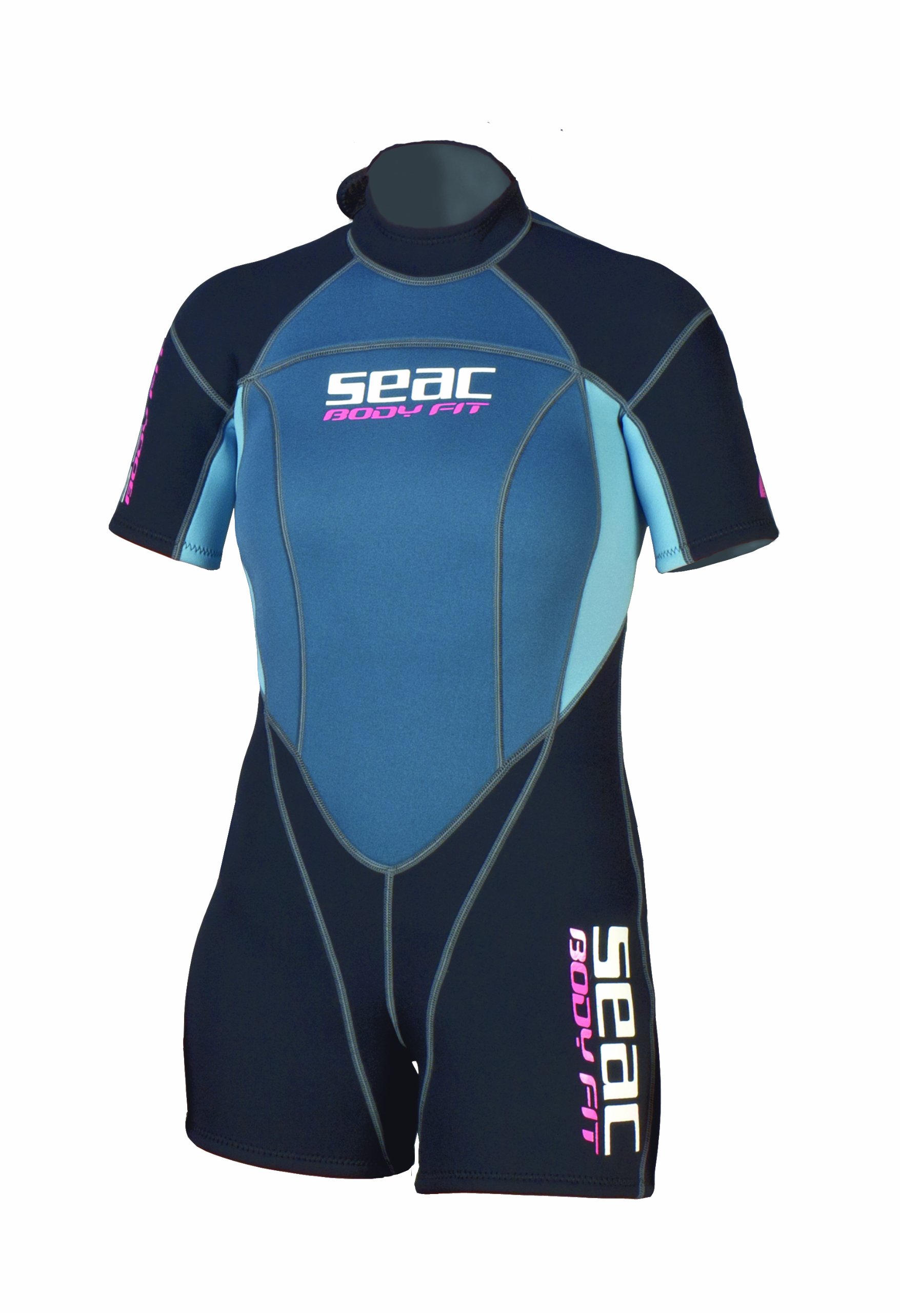 SEAC Women's Body-Fit Shorty Wetsuit for Surfing, Diving & Water Sports - Neoprene Swimsuit with UV Protection & Quick-Dry Design
