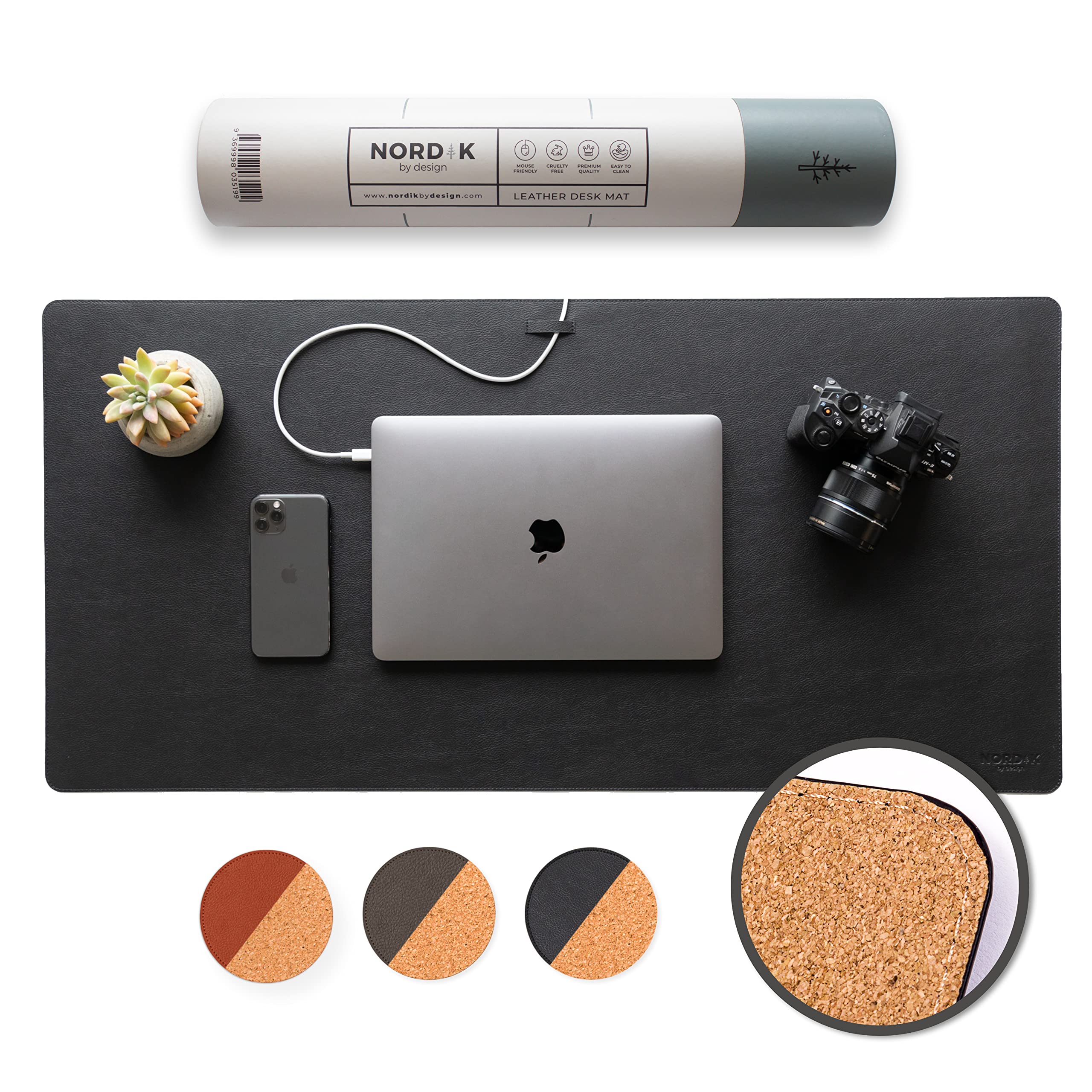 Premium Nordik Cork Leather Desk Mat - 35