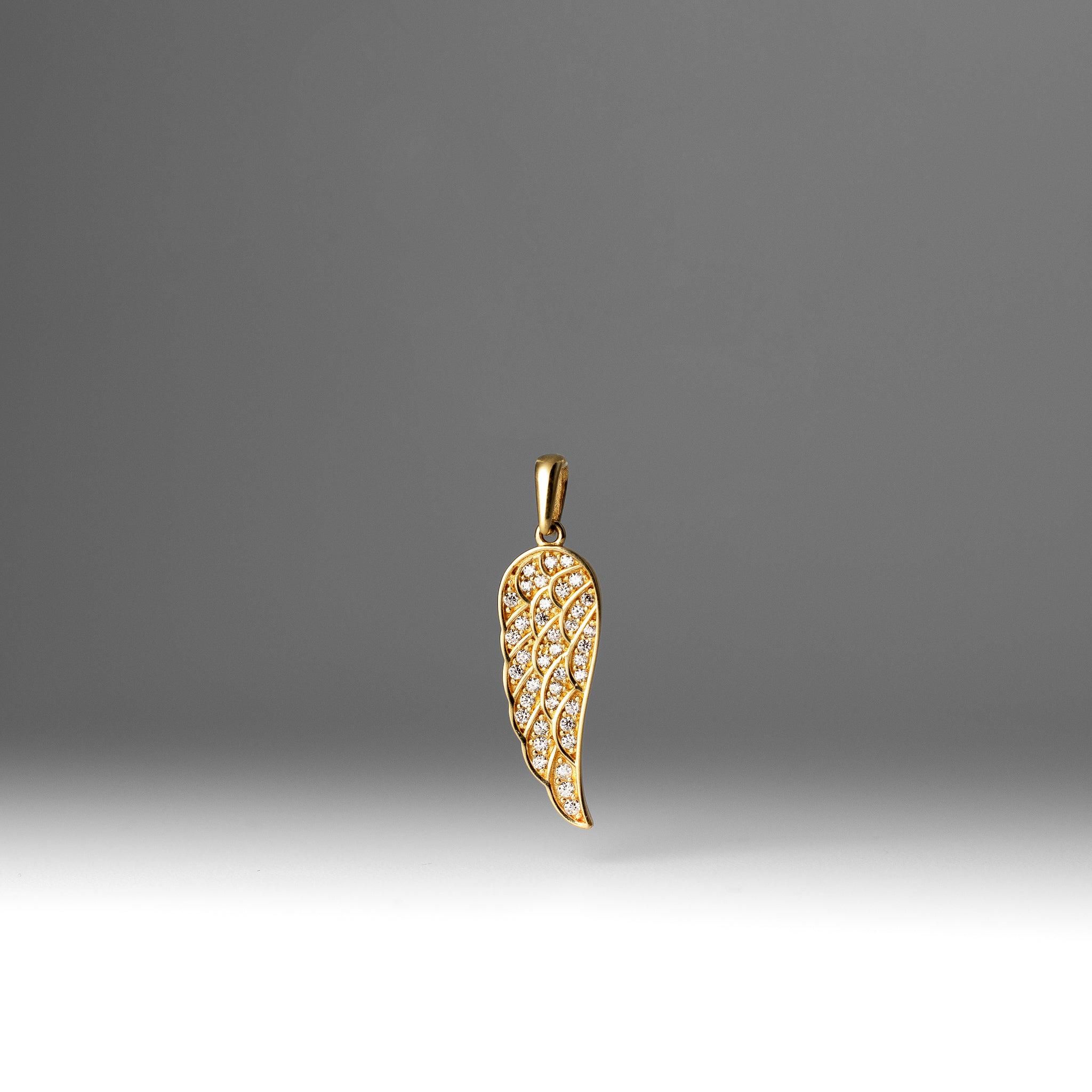 14K Gold CZ Angel Wing Pendant Necklace PT2671 - Elegant Jewelry Gift for Women, Perfect for Christmas, Birthday & Anniversary - Ideal for Layering or Everyday Wear