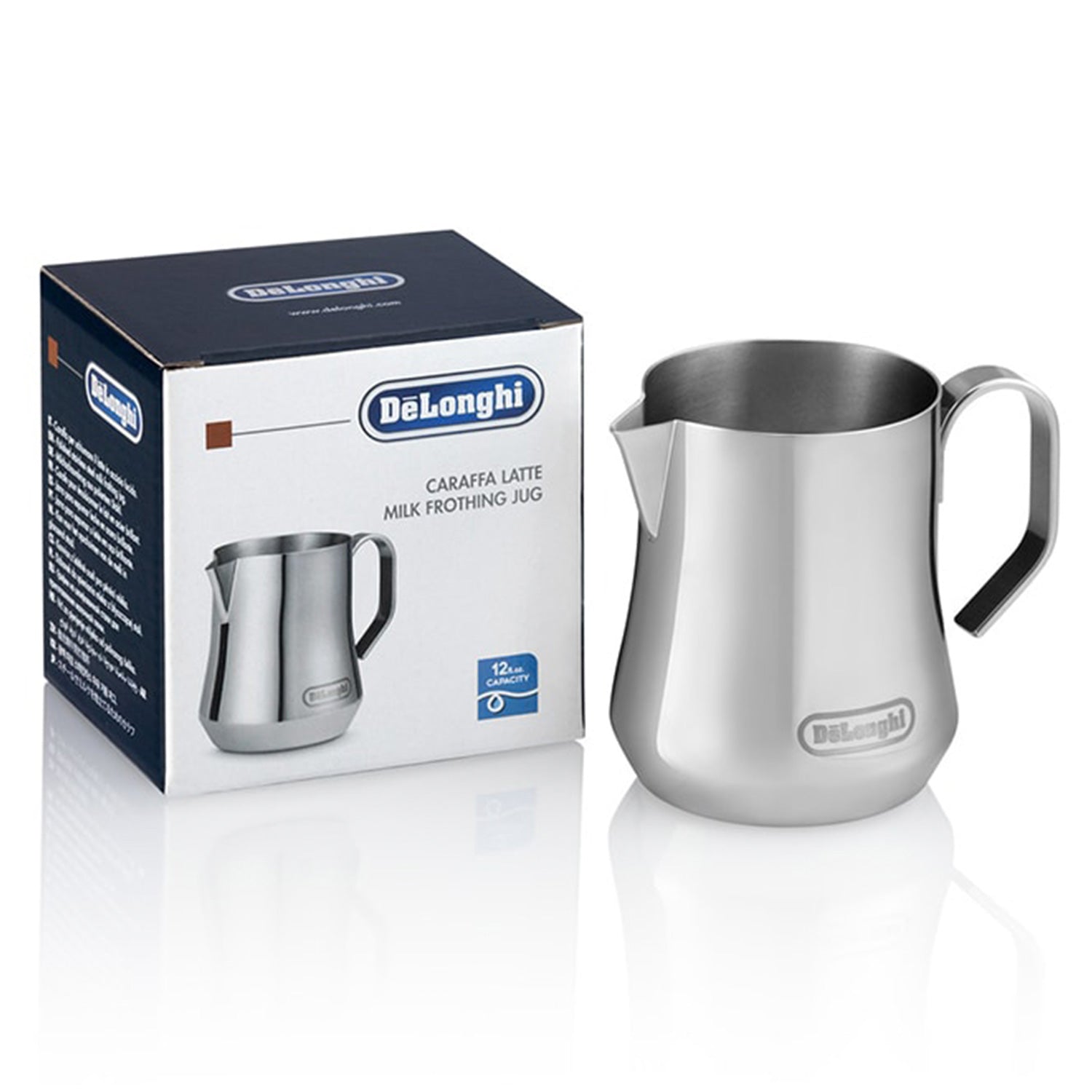 DeLonghi Stainless Steel Milk Frothing Pitcher for Latte & Cappuccino - Perfect for Home Baristas & Coffee Enthusiasts