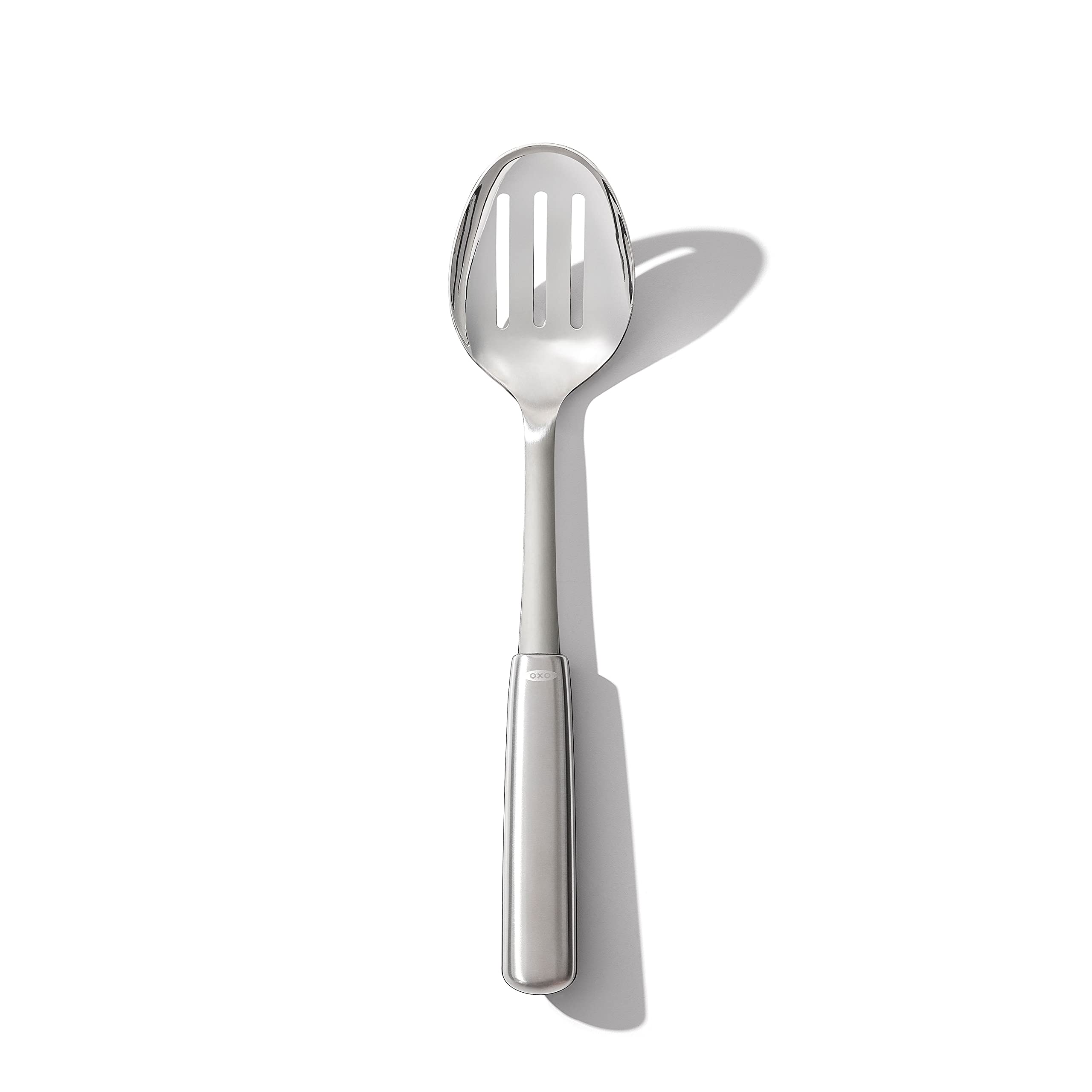 OXO Stainless Steel Slotted Cooking Spoon - Durable Kitchen Utensil for Stirring, Serving & Mixing - Perfect for Soups, Sauces & Pasta Dishes