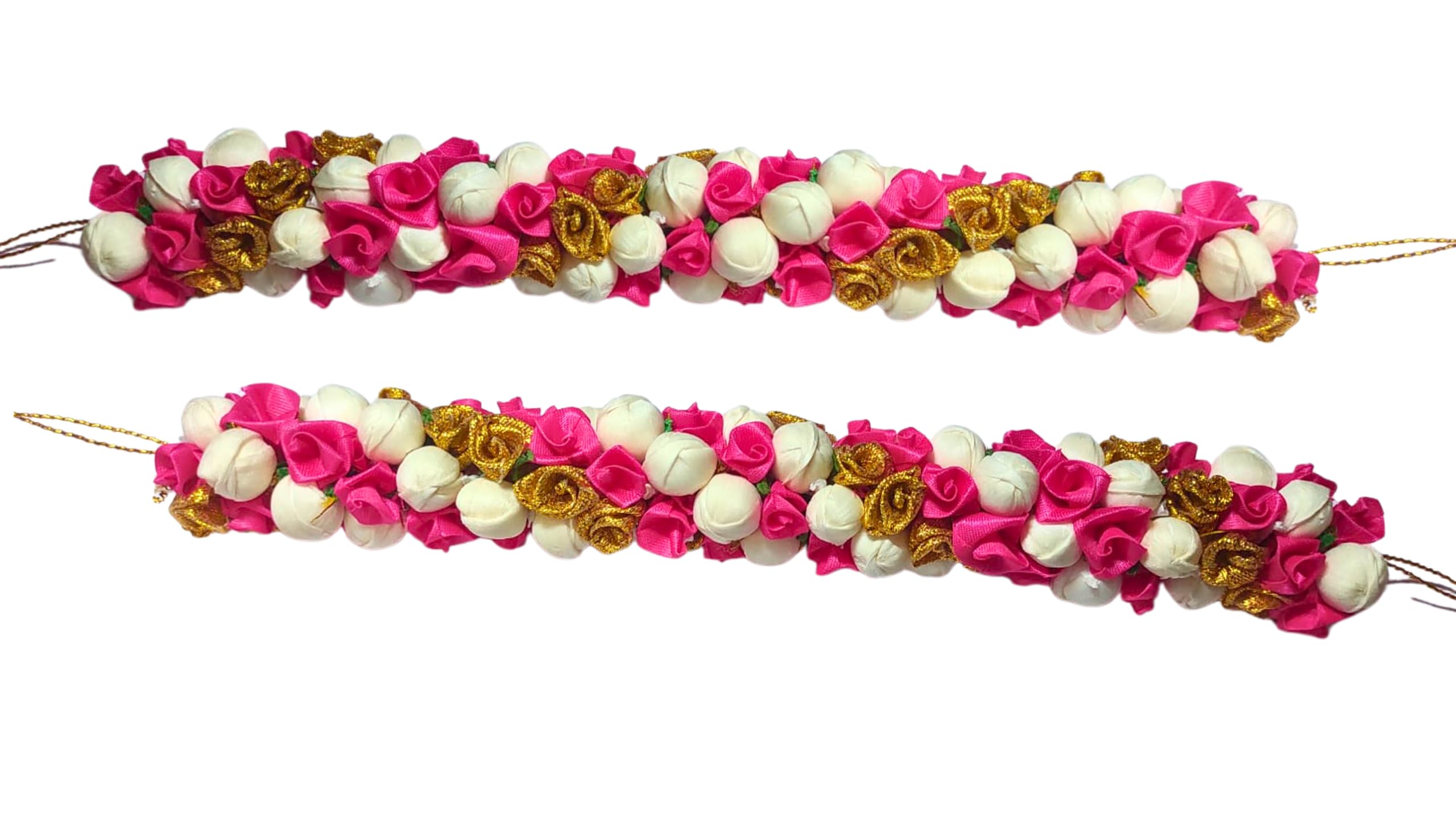 Ervio Handmade Floral Hair Gajra - Elegant Wedding Bridal Hair Veni & Indian Bun Accessory | Traditional Juda Hair Decoration | Women's Hair Garland for Weddings, Parties & Festivals