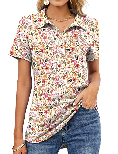 Floral White Red